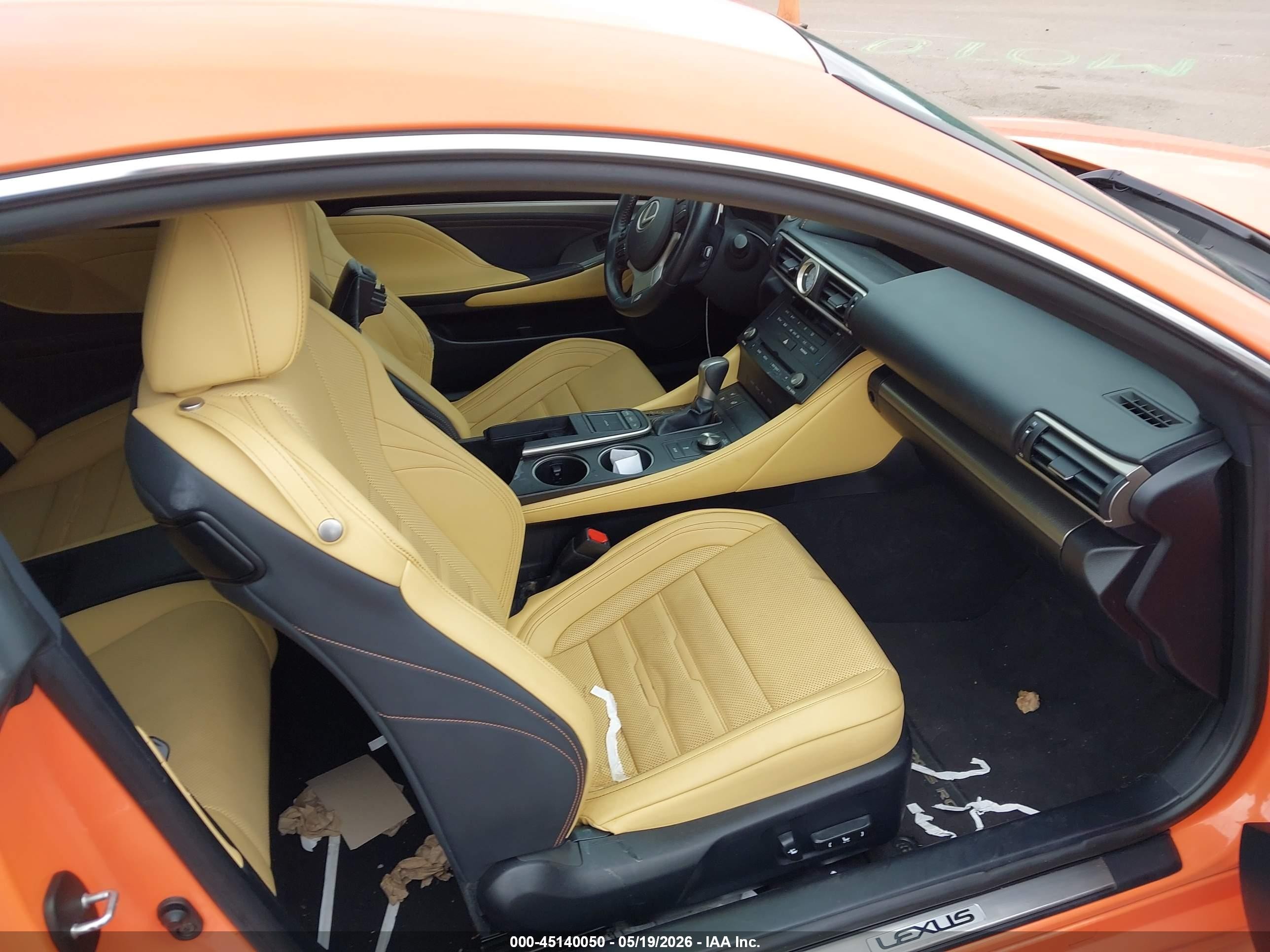 2015 Lexus Rc 350 Orange vin: JTHSE5BC4F5005694