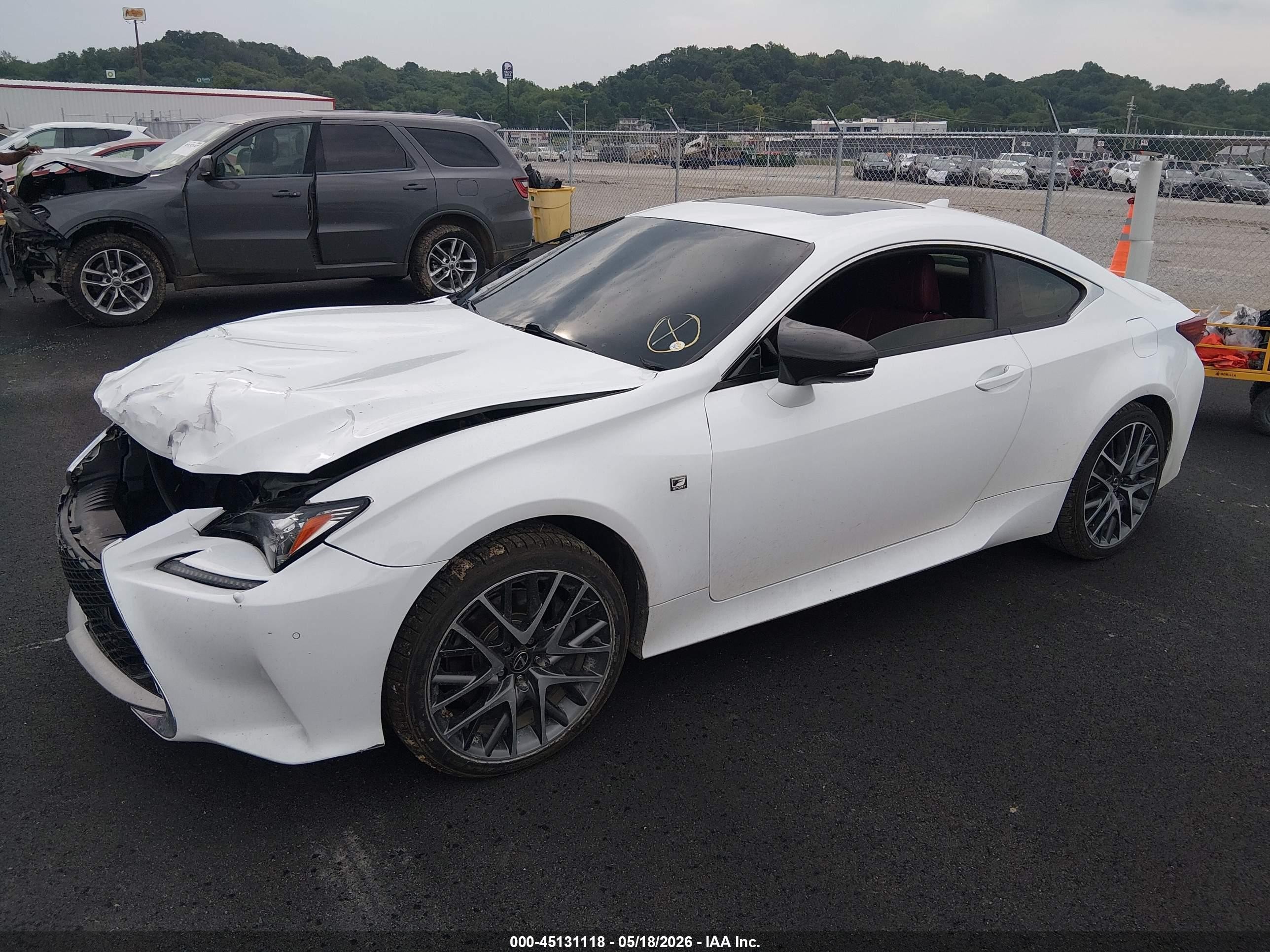 2015 Lexus Rc 350   White vin: JTHSE5BC5F5000956