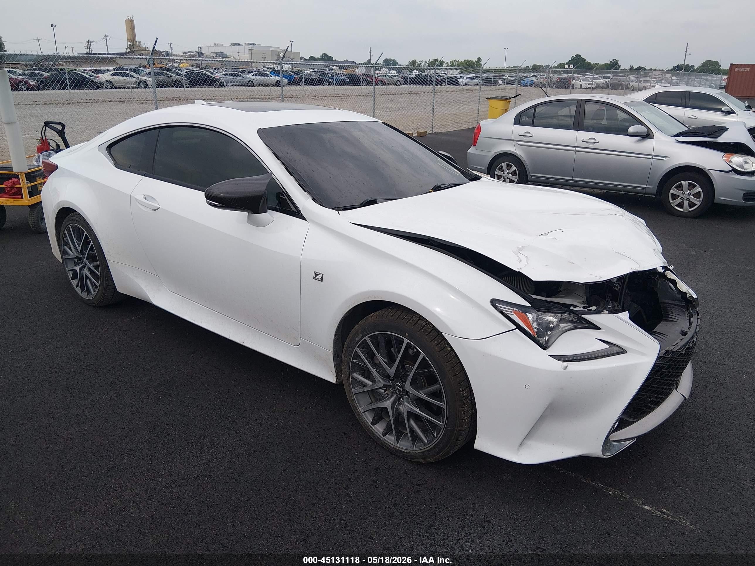 2015 Lexus Rc 350   White vin: JTHSE5BC5F5000956