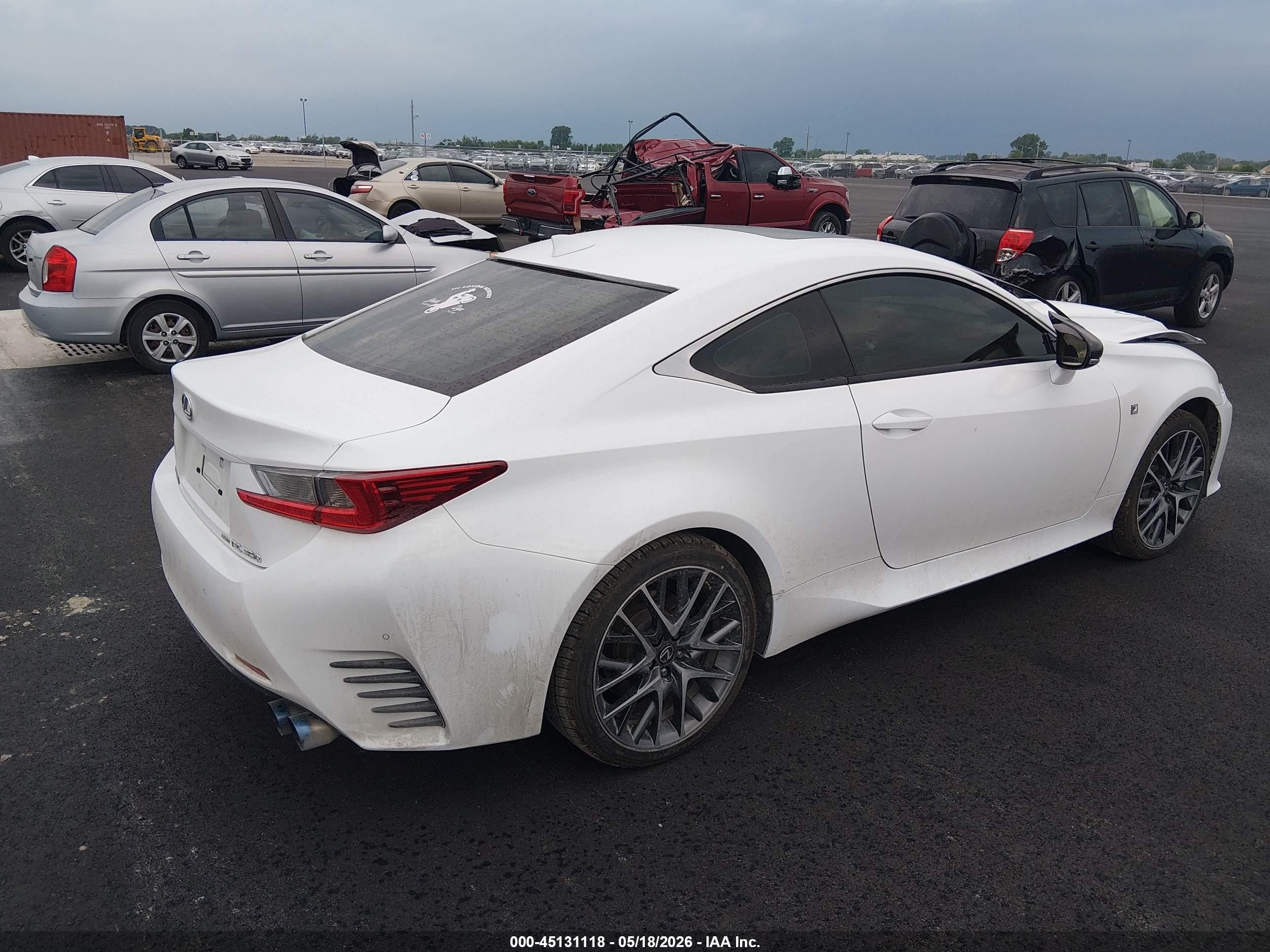 2015 Lexus Rc 350   White vin: JTHSE5BC5F5000956