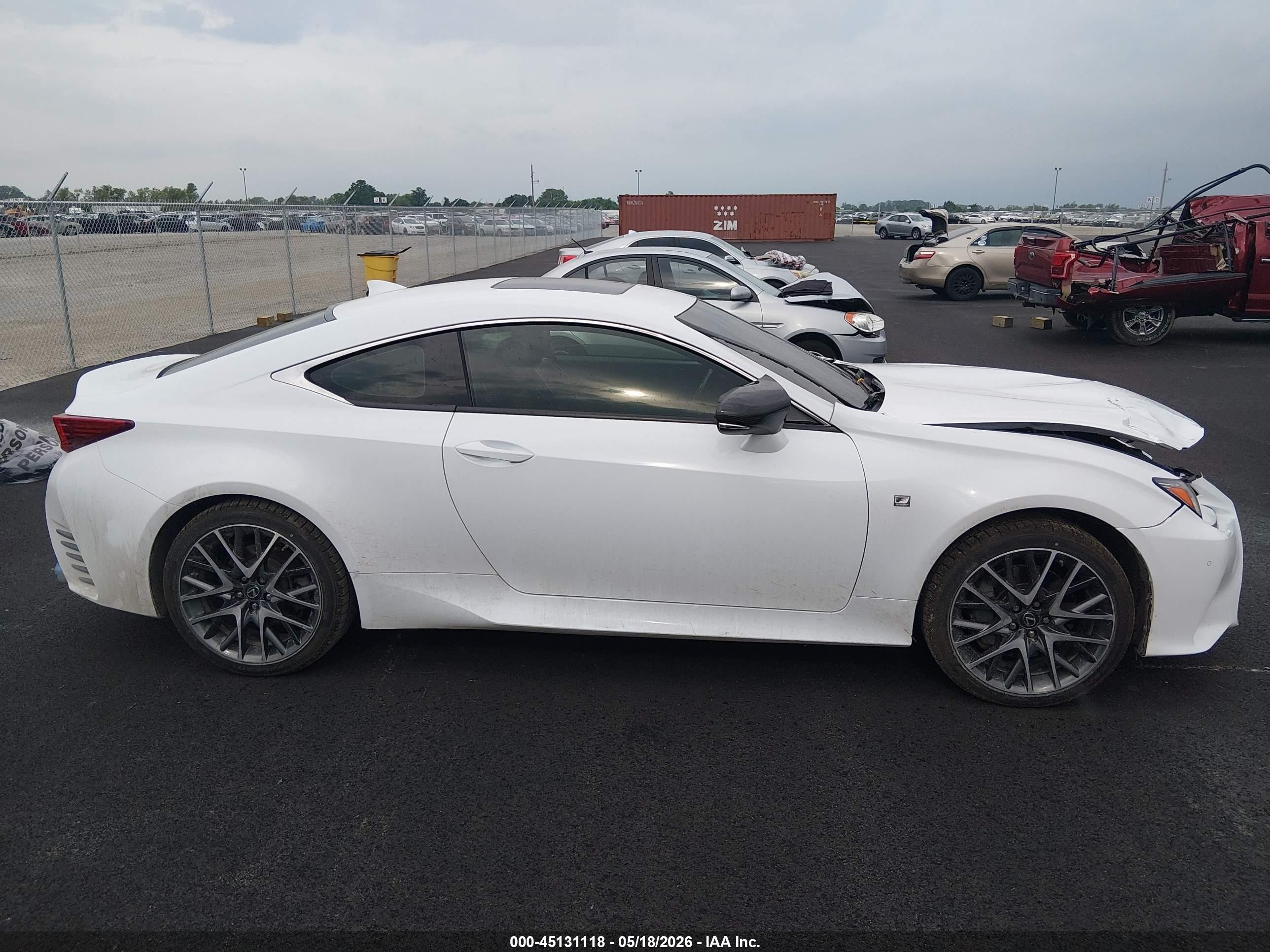 2015 Lexus Rc 350   White vin: JTHSE5BC5F5000956