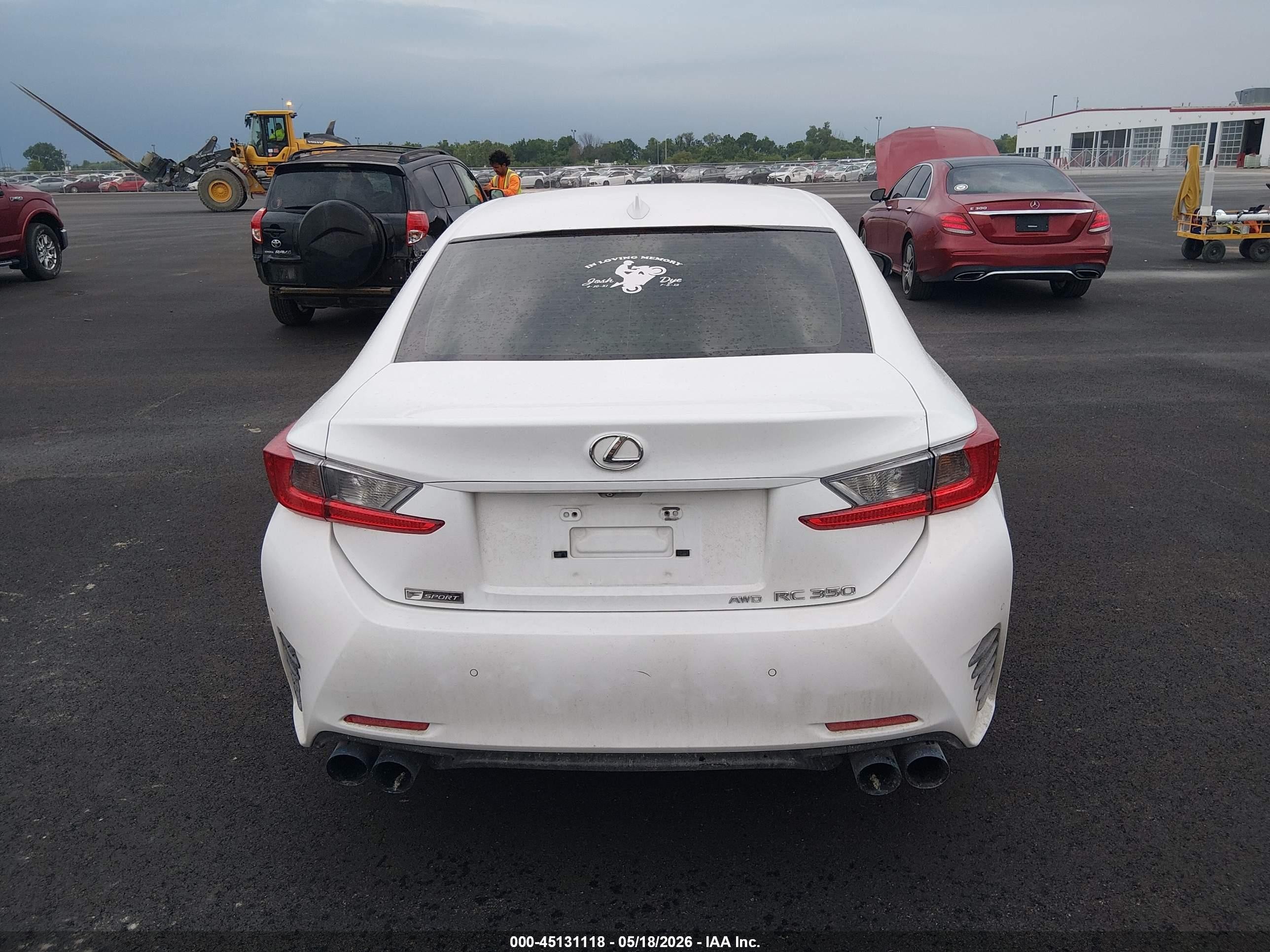 2015 Lexus Rc 350   White vin: JTHSE5BC5F5000956