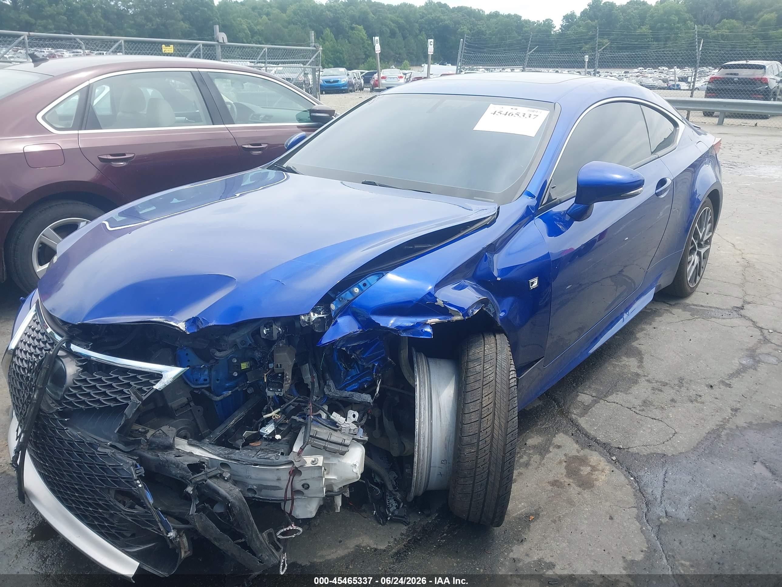 2015 Lexus Rc 350 Blue vin: JTHSE5BC5F5005560