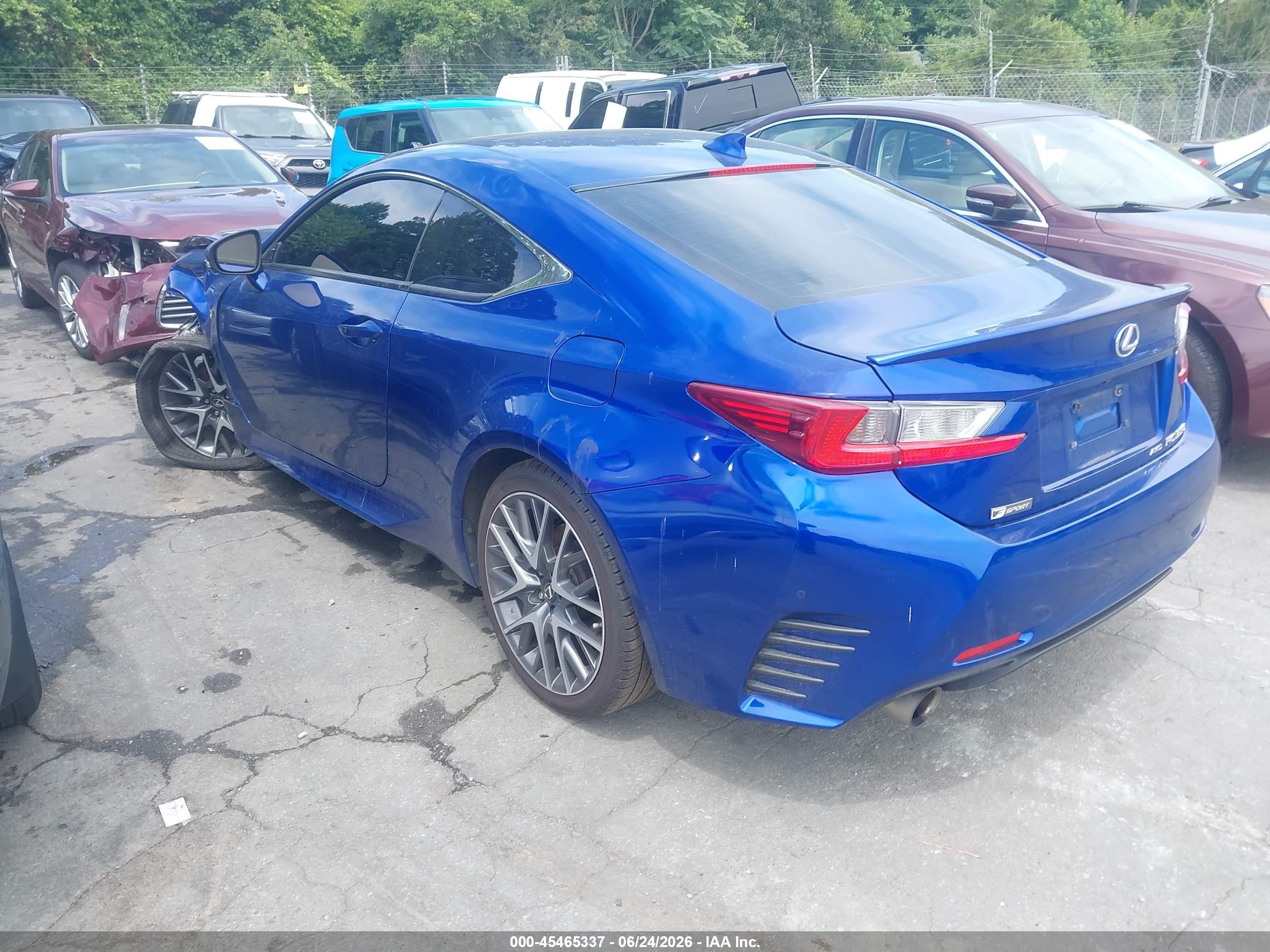 2015 Lexus Rc 350 Blue vin: JTHSE5BC5F5005560