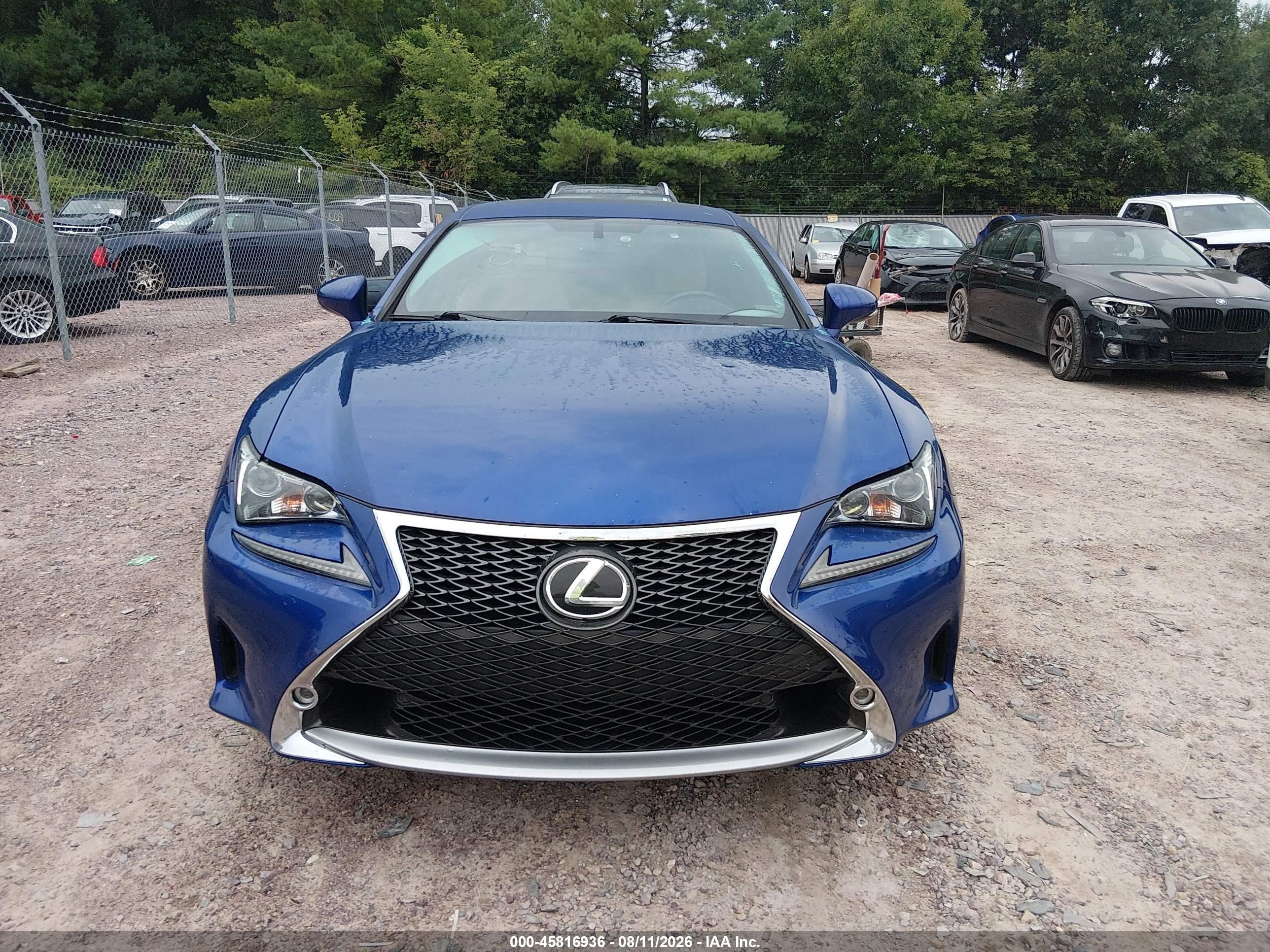 2015 Lexus Rc 350   Blue vin: JTHSE5BC6F5002733