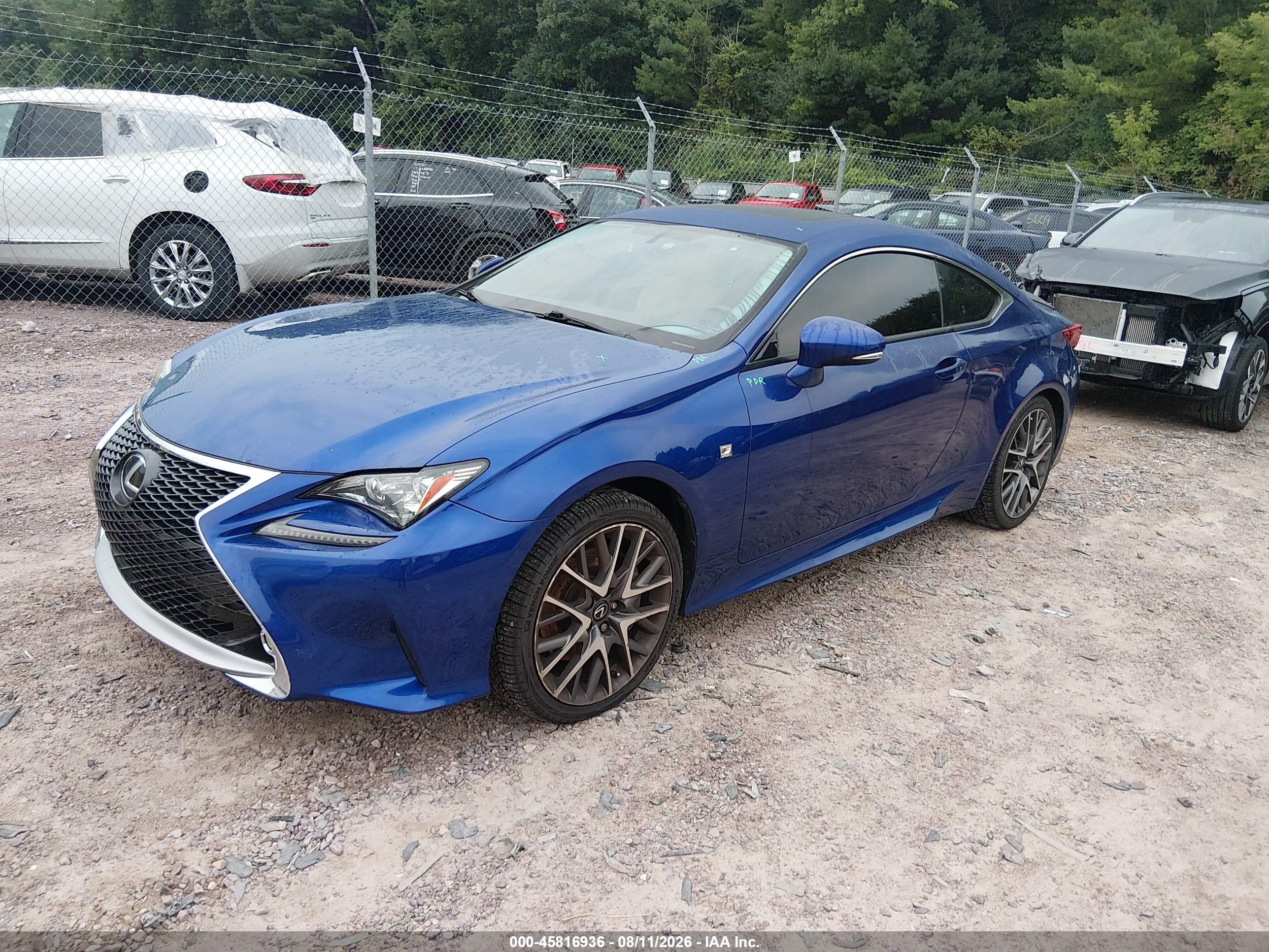 2015 Lexus Rc 350   Blue vin: JTHSE5BC6F5002733