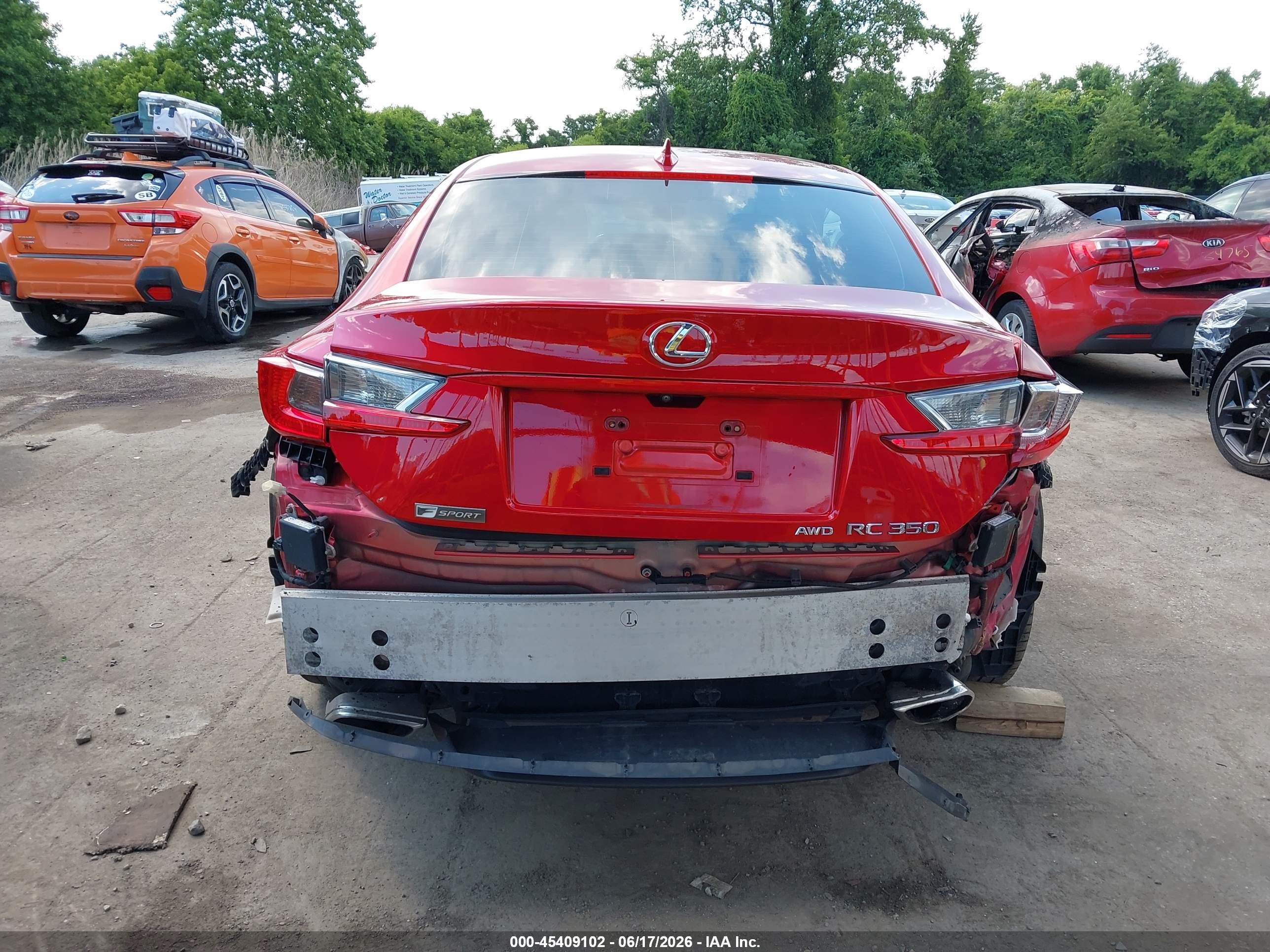 2015 Lexus Rc 350   Red vin: JTHSE5BC8F5001678