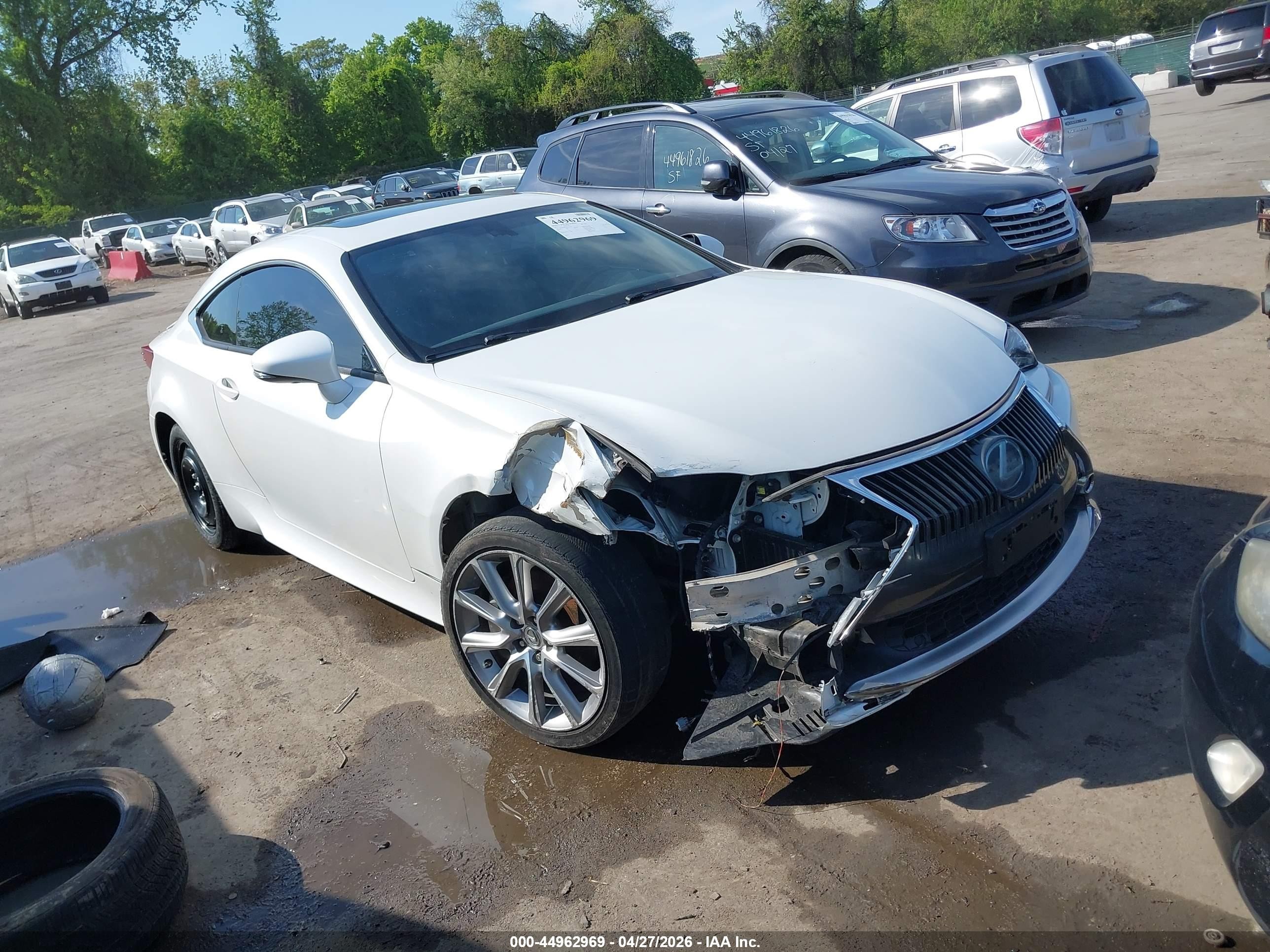 2015 Lexus Rc 350   White vin: JTHSE5BC9F5002547