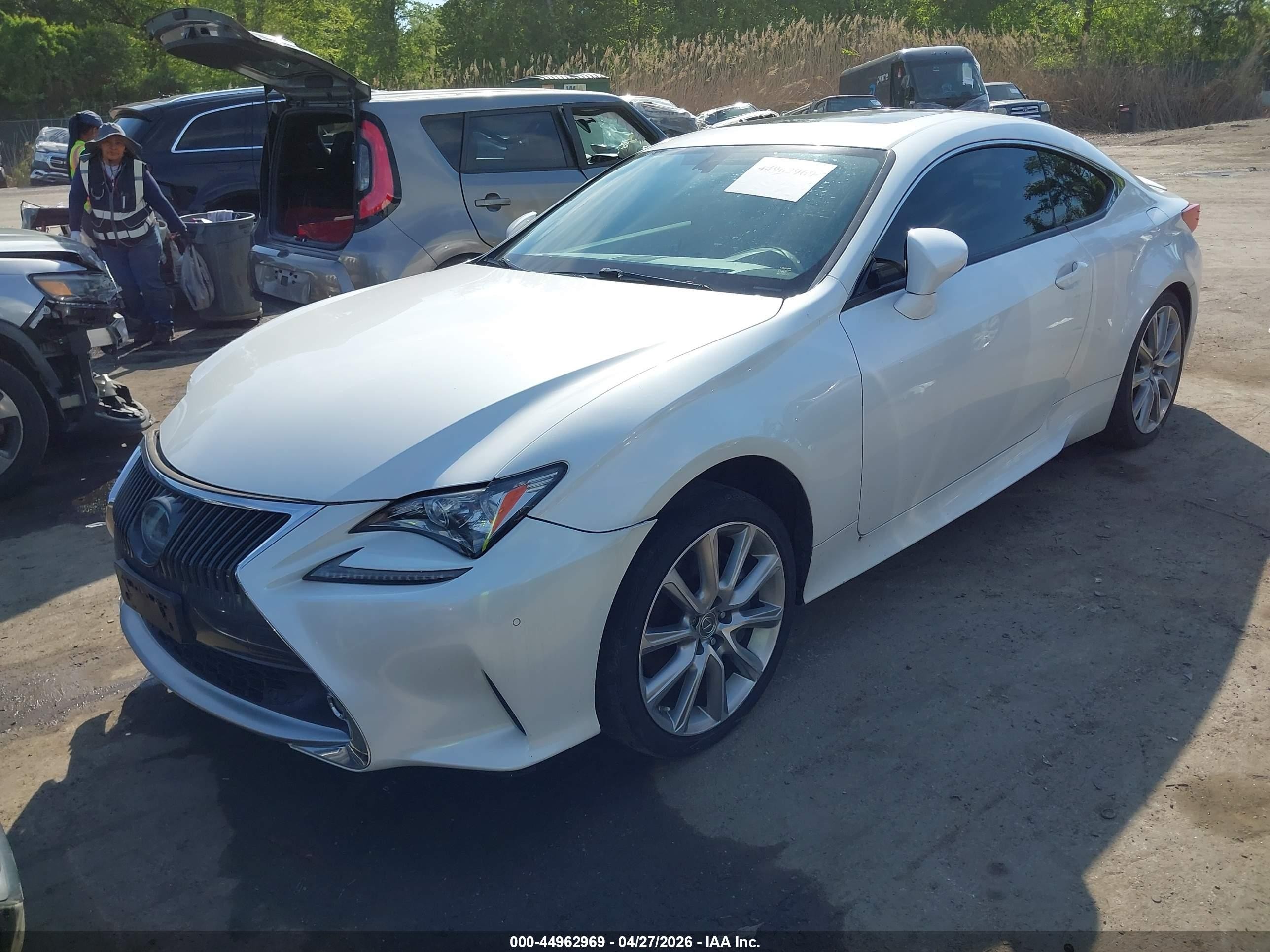 2015 Lexus Rc 350   White vin: JTHSE5BC9F5002547