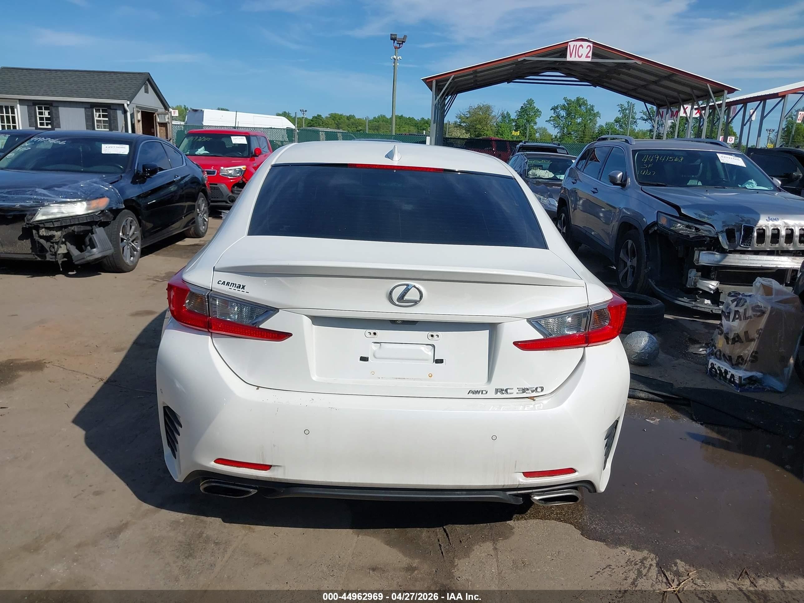 2015 Lexus Rc 350   White vin: JTHSE5BC9F5002547