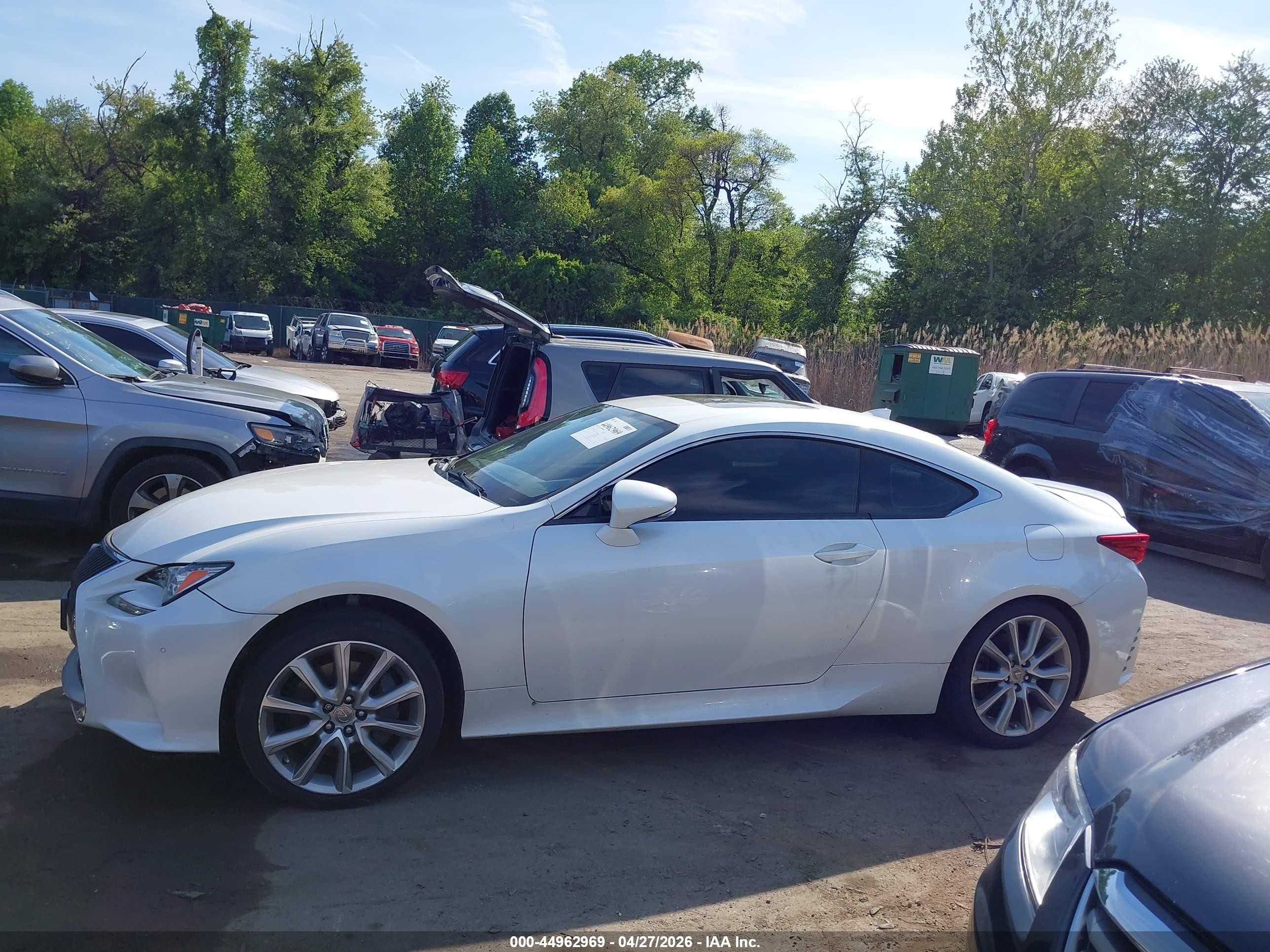 2015 Lexus Rc 350   White vin: JTHSE5BC9F5002547