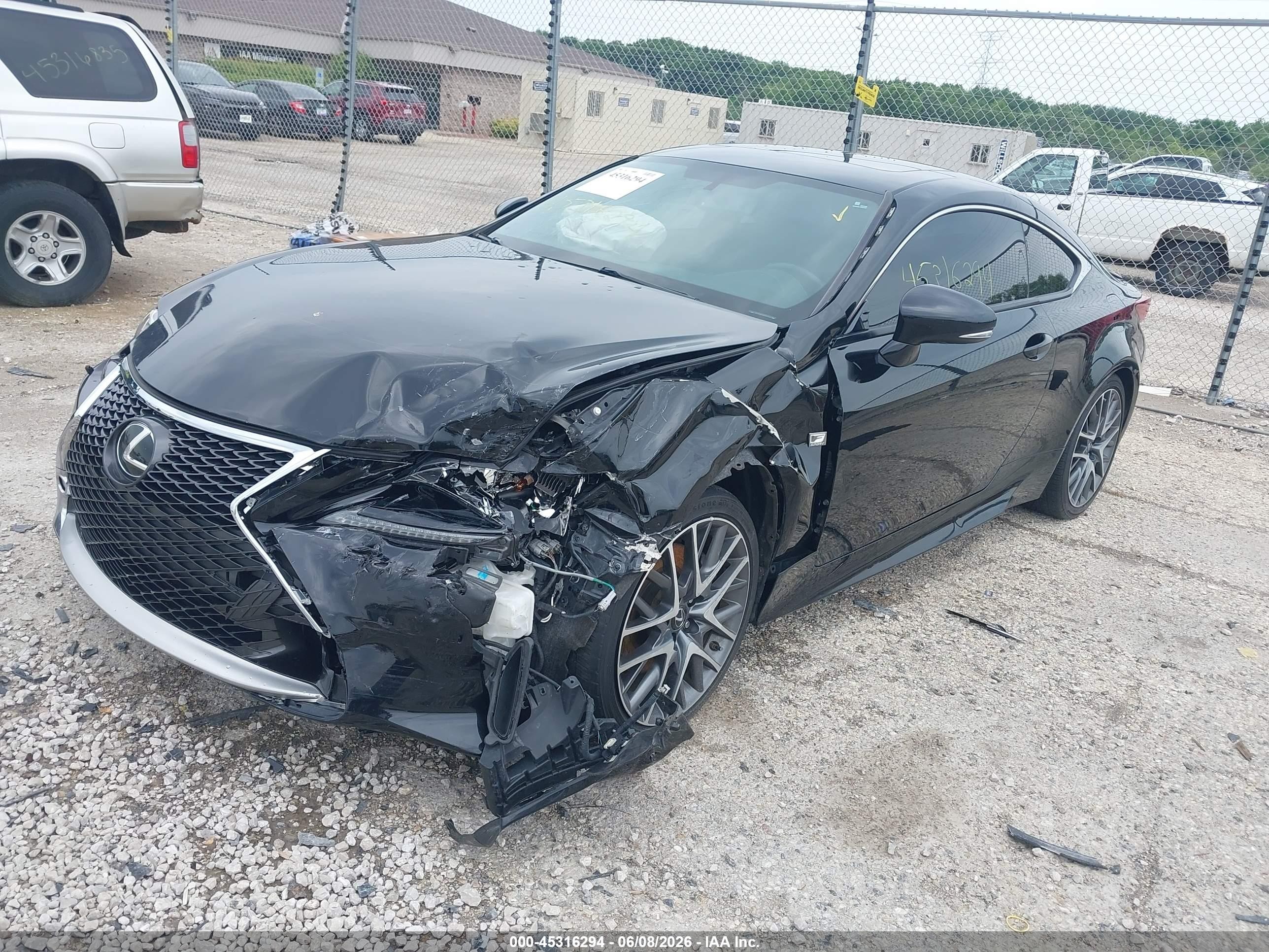 2015 Lexus Rc 350   Black vin: JTHSE5BC9F5003052