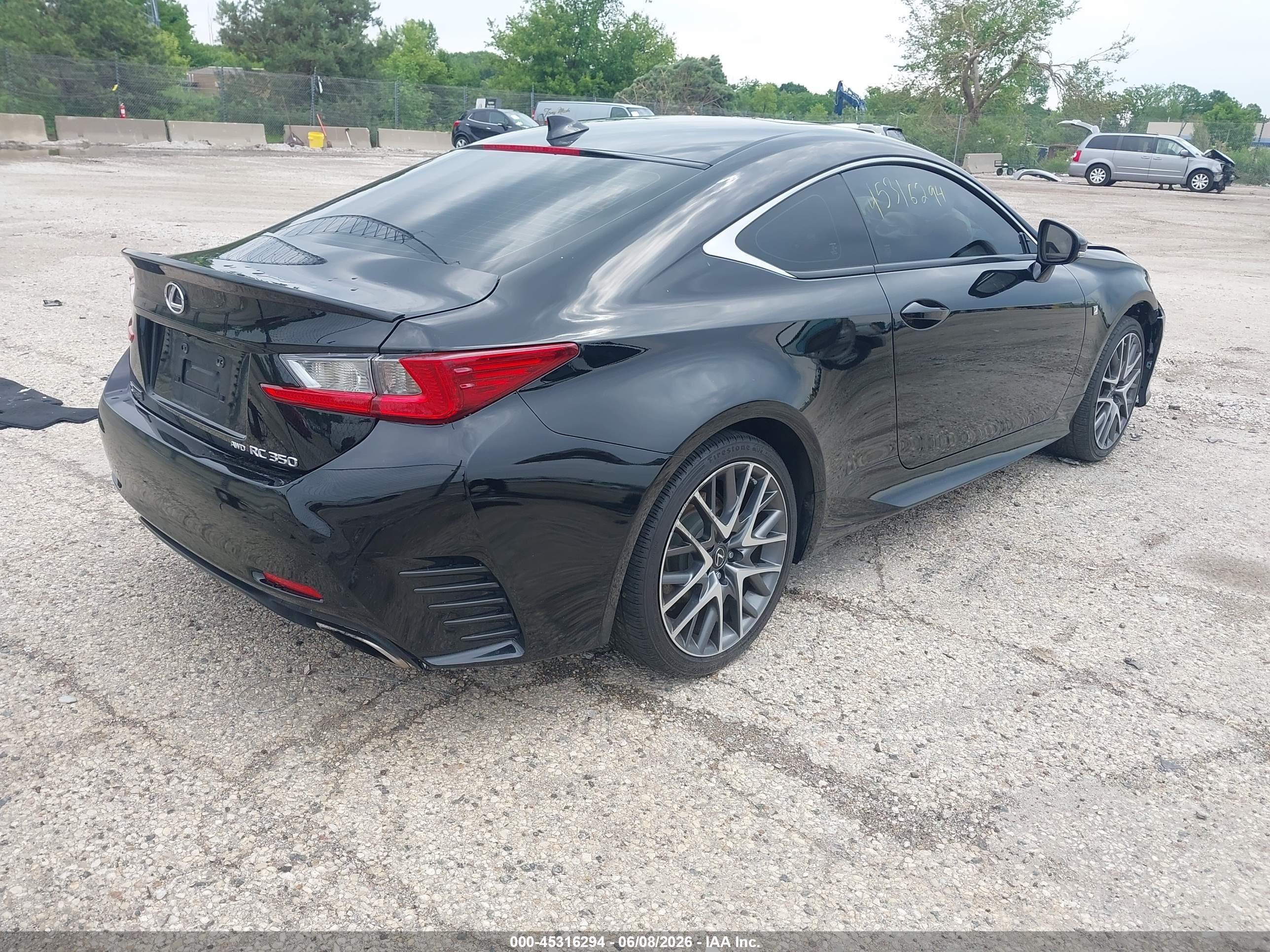 2015 Lexus Rc 350   Black vin: JTHSE5BC9F5003052
