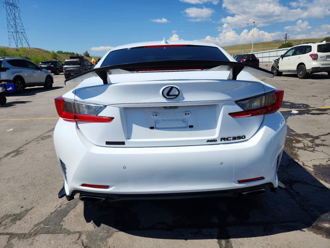2015 Lexus Rc 350 White vin: JTHSE5BC9F5003973
