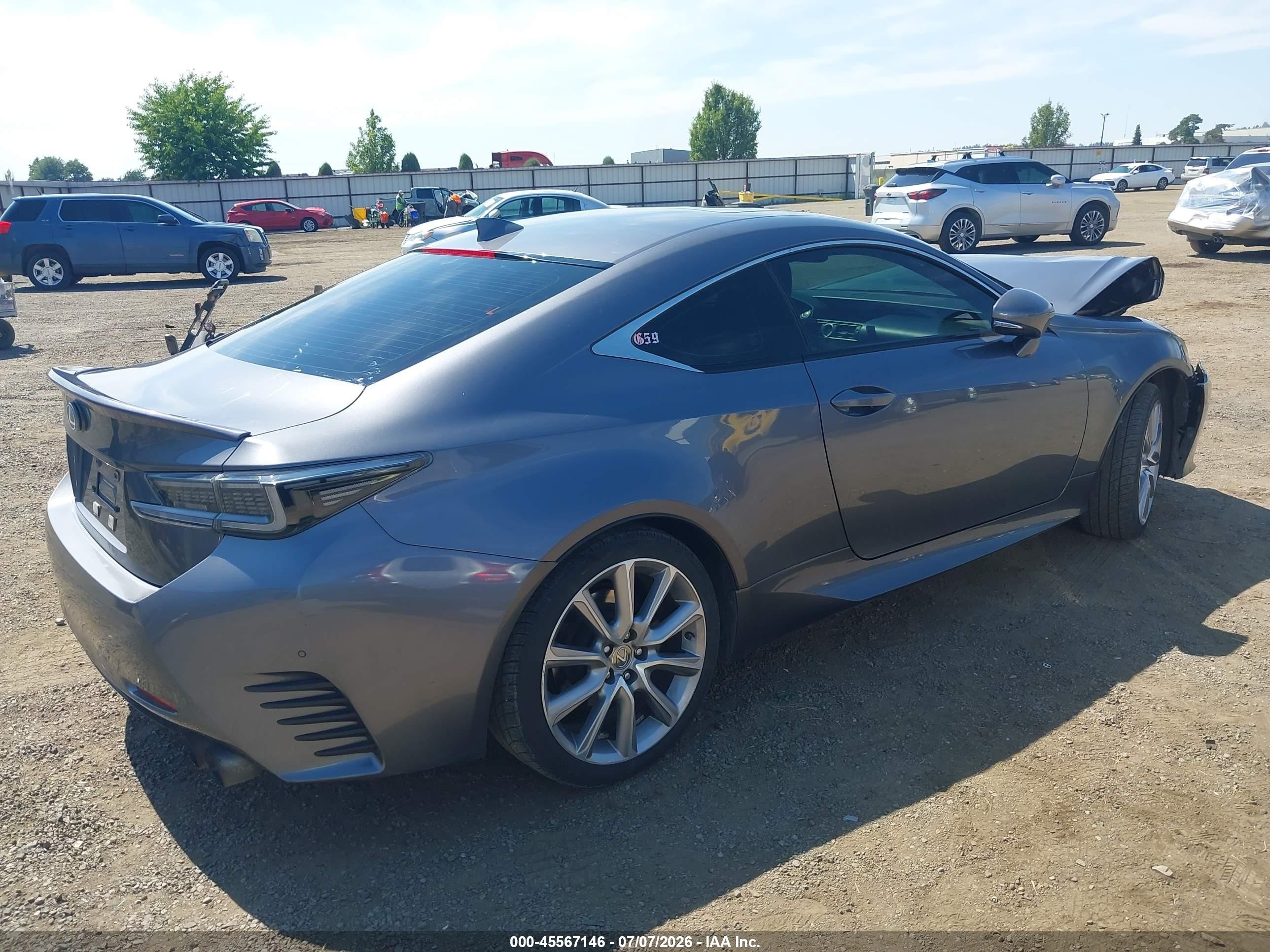 2015 Lexus Rc 350   Gray vin: JTHSE5BC9F5005478
