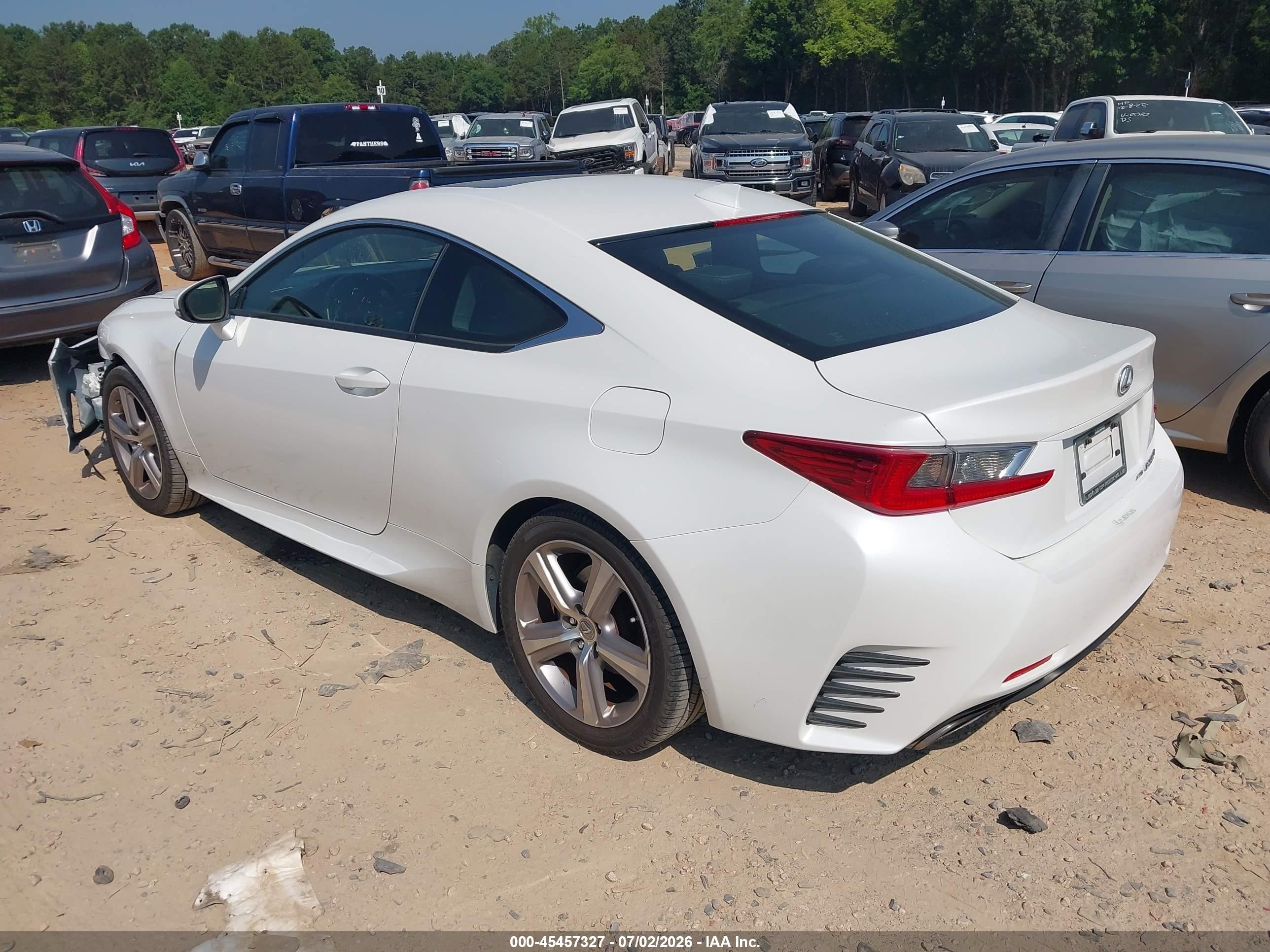 2015 Lexus Rc 350   White vin: JTHSE5BCXF5002640