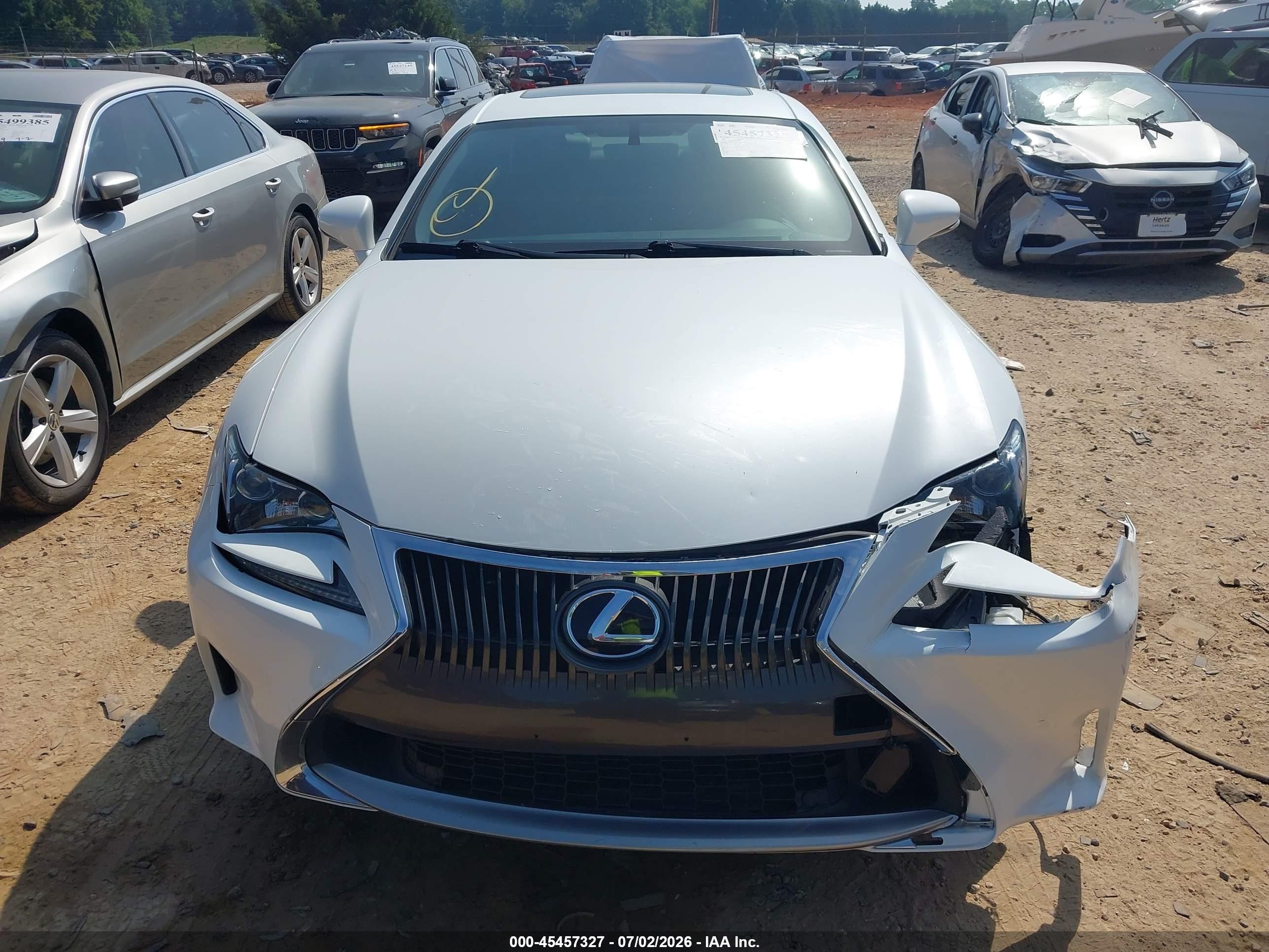 2015 Lexus Rc 350   White vin: JTHSE5BCXF5002640