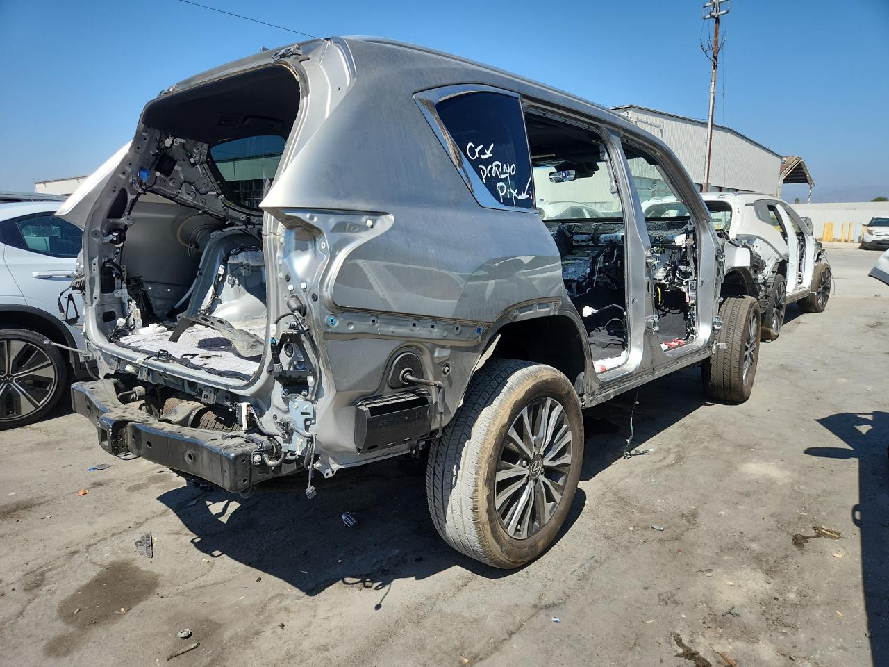 2024 Lexus Lx 600 Premium Gray vin: JTJAB7CX0R4062243 Damage: Right Rear Wheel Opening Mldg, Missing, Replacement Required