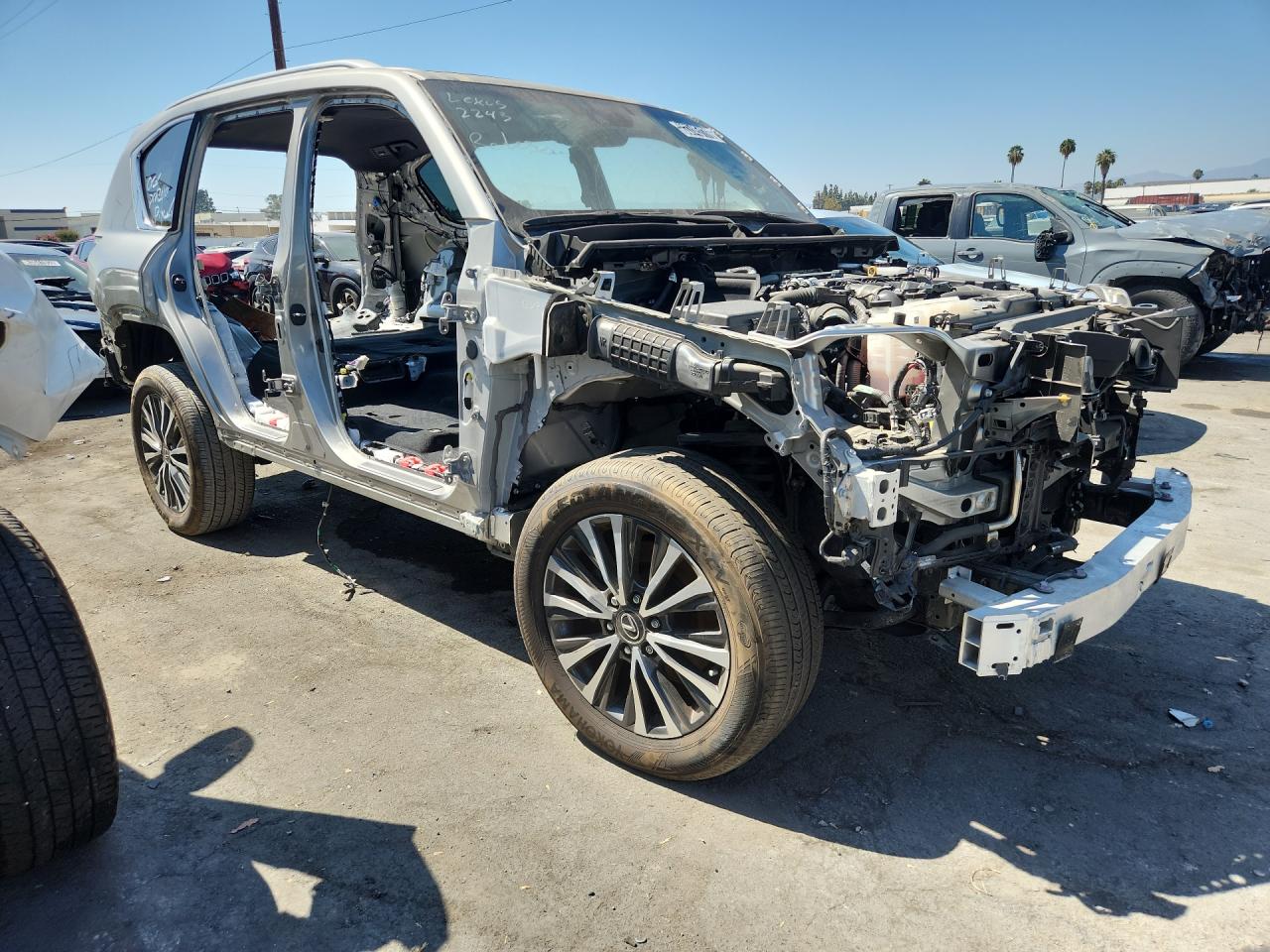 2024 Lexus Lx 600 Premium Gray vin: JTJAB7CX0R4062243 Damage: Right Rear Door, Missing, Replacement Required