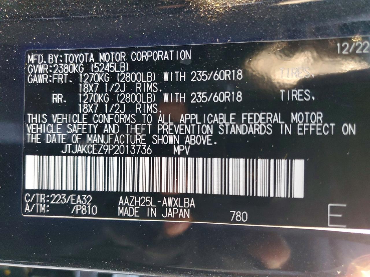 2023 Lexus Nx 350h Black vin: JTJAKCEZ9P2013736