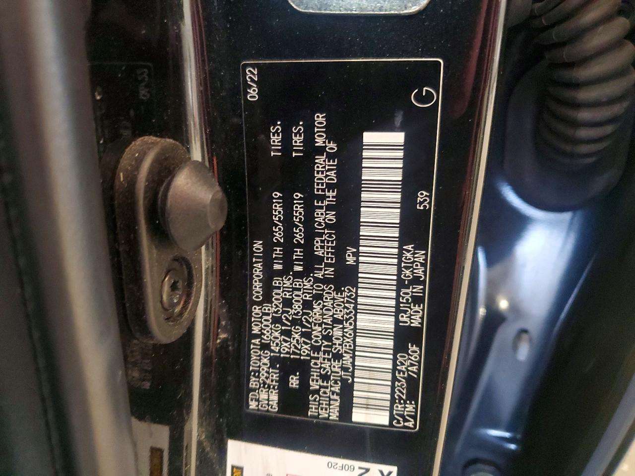 2022 Lexus Gx 460 Black vin: JTJAM7BX6N5334732