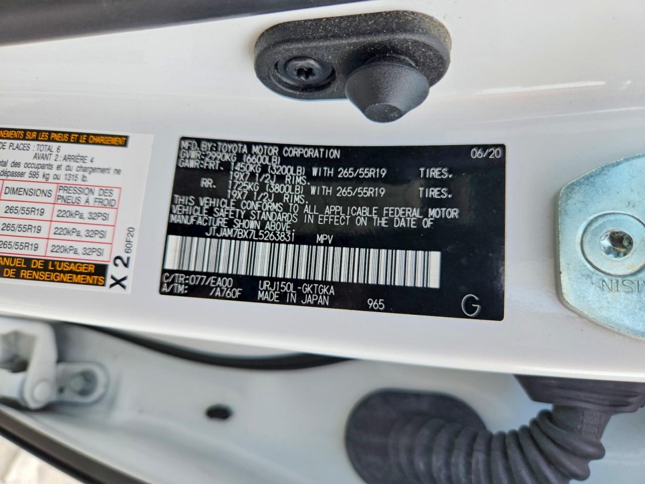 2020 Lexus Gx 460 Premium White vin: JTJAM7BX7L5263831