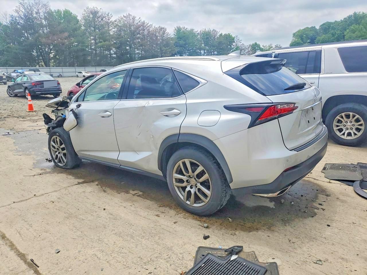 2015 Lexus Nx 200t Silver vin: JTJBARBZ0F2036237