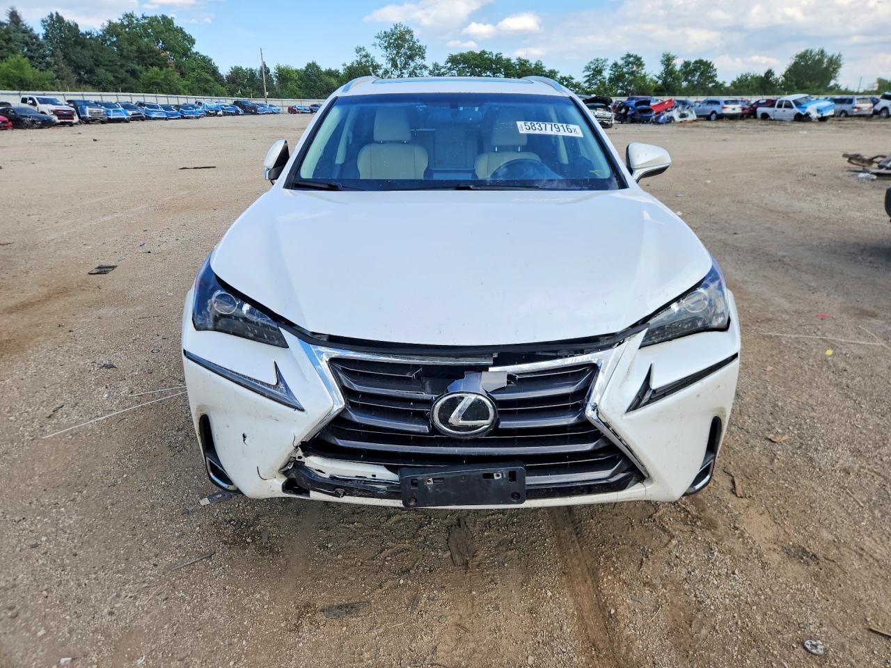 2016 Lexus Nx 200t Base White vin: JTJBARBZ0G2059776