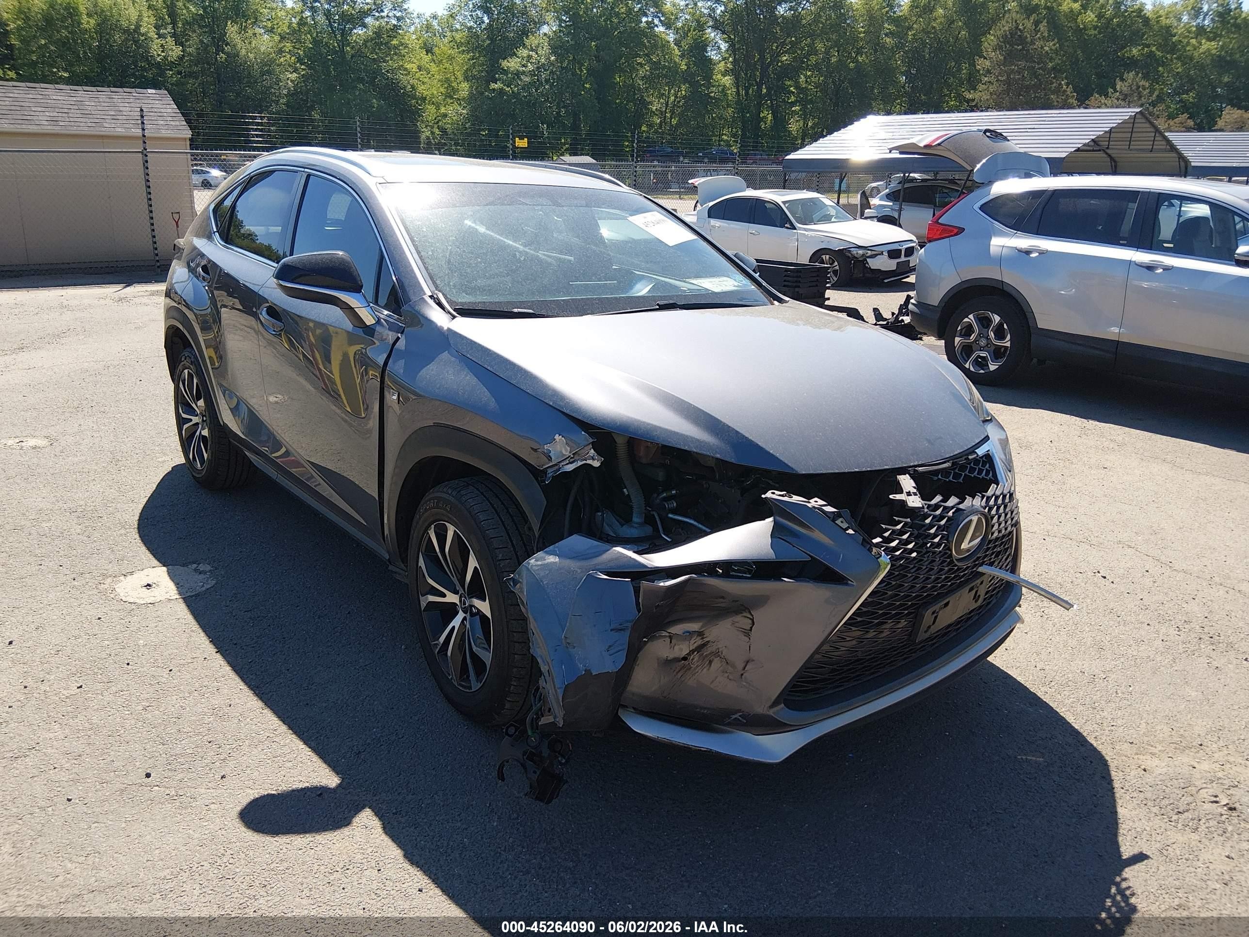 2016 Lexus Nx 200t F Sport Gray vin: JTJBARBZ0G2065612