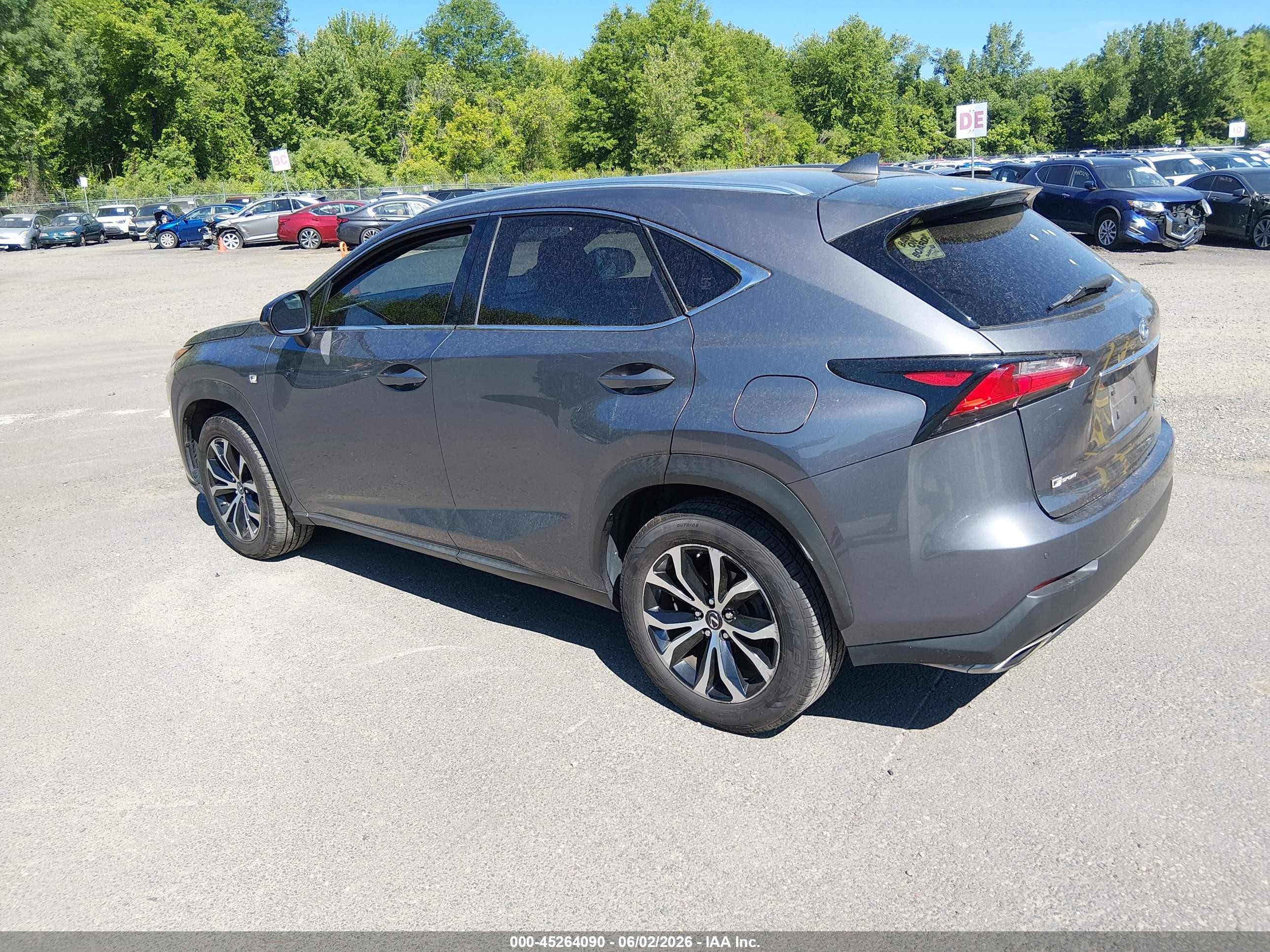 2016 Lexus Nx 200t F Sport Gray vin: JTJBARBZ0G2065612
