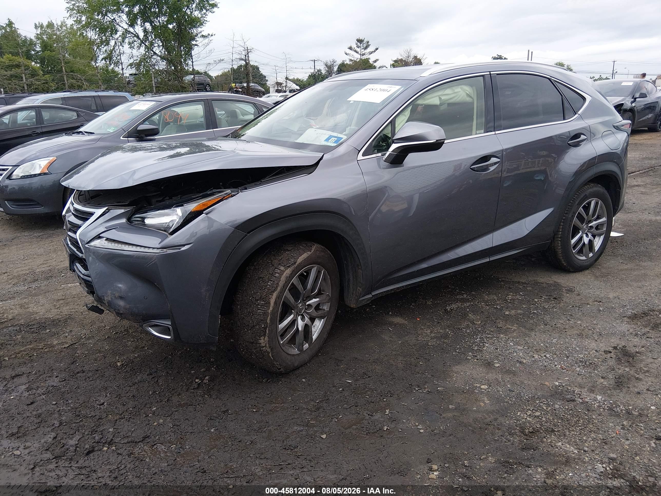 2016 Lexus Nx 200t Серый vin: JTJBARBZ0G2088520