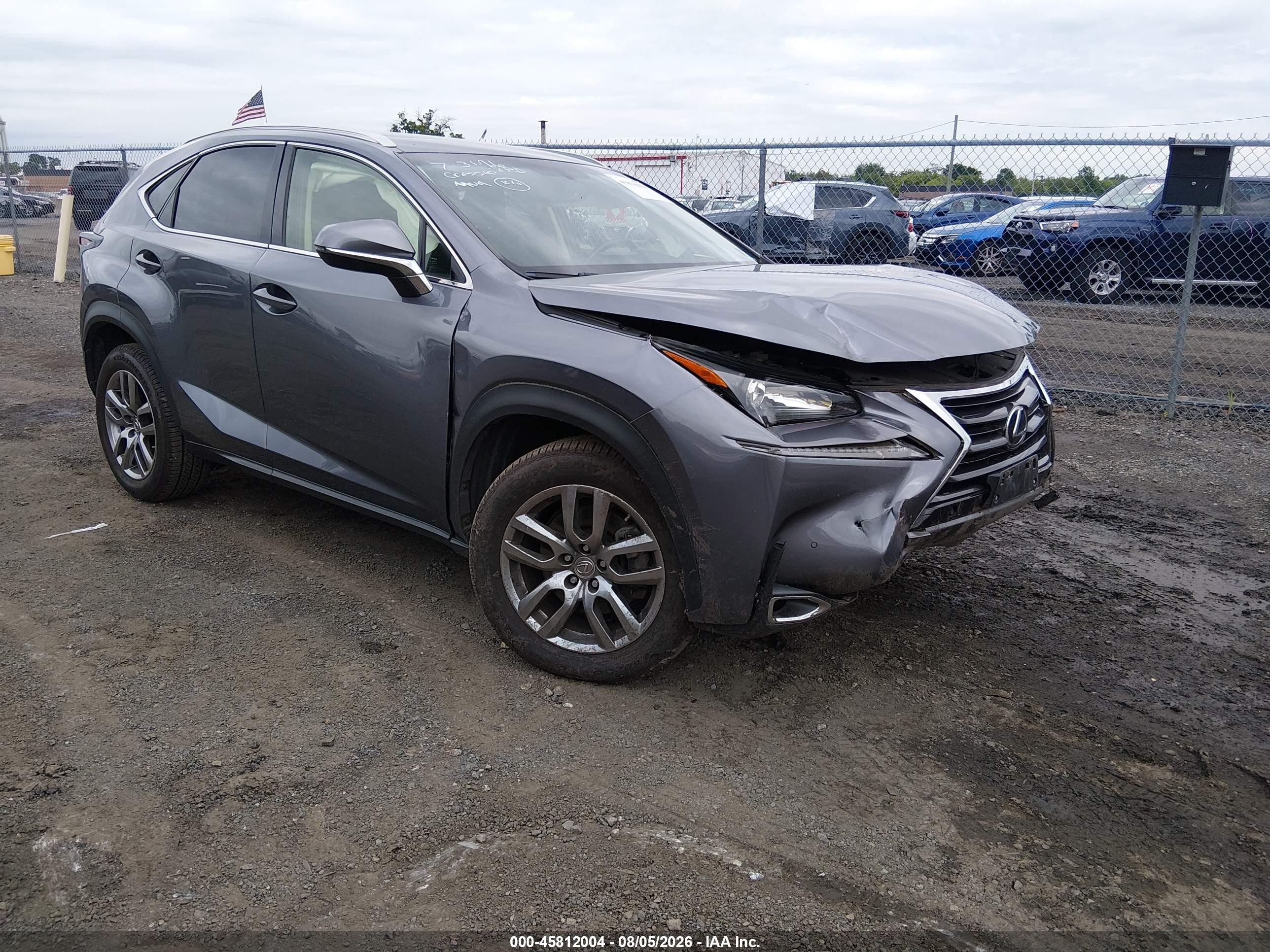 2016 Lexus Nx 200t Gray vin: JTJBARBZ0G2088520
