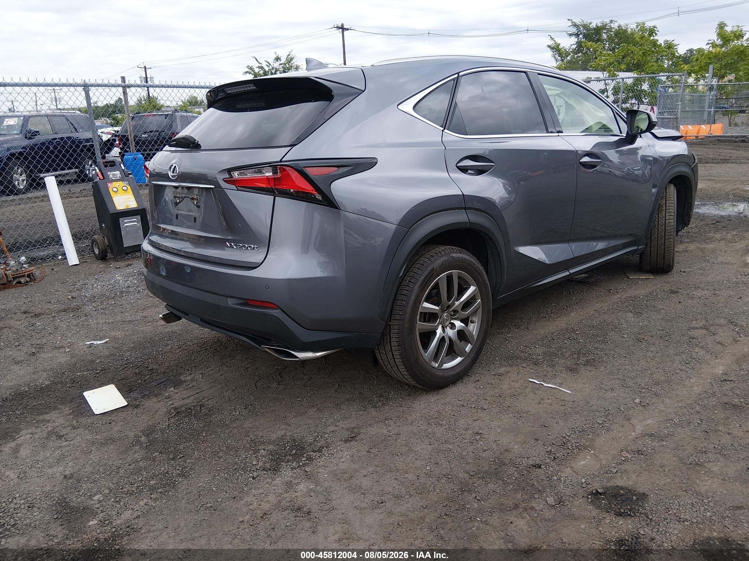 2016 Lexus Nx 200t Серый vin: JTJBARBZ0G2088520