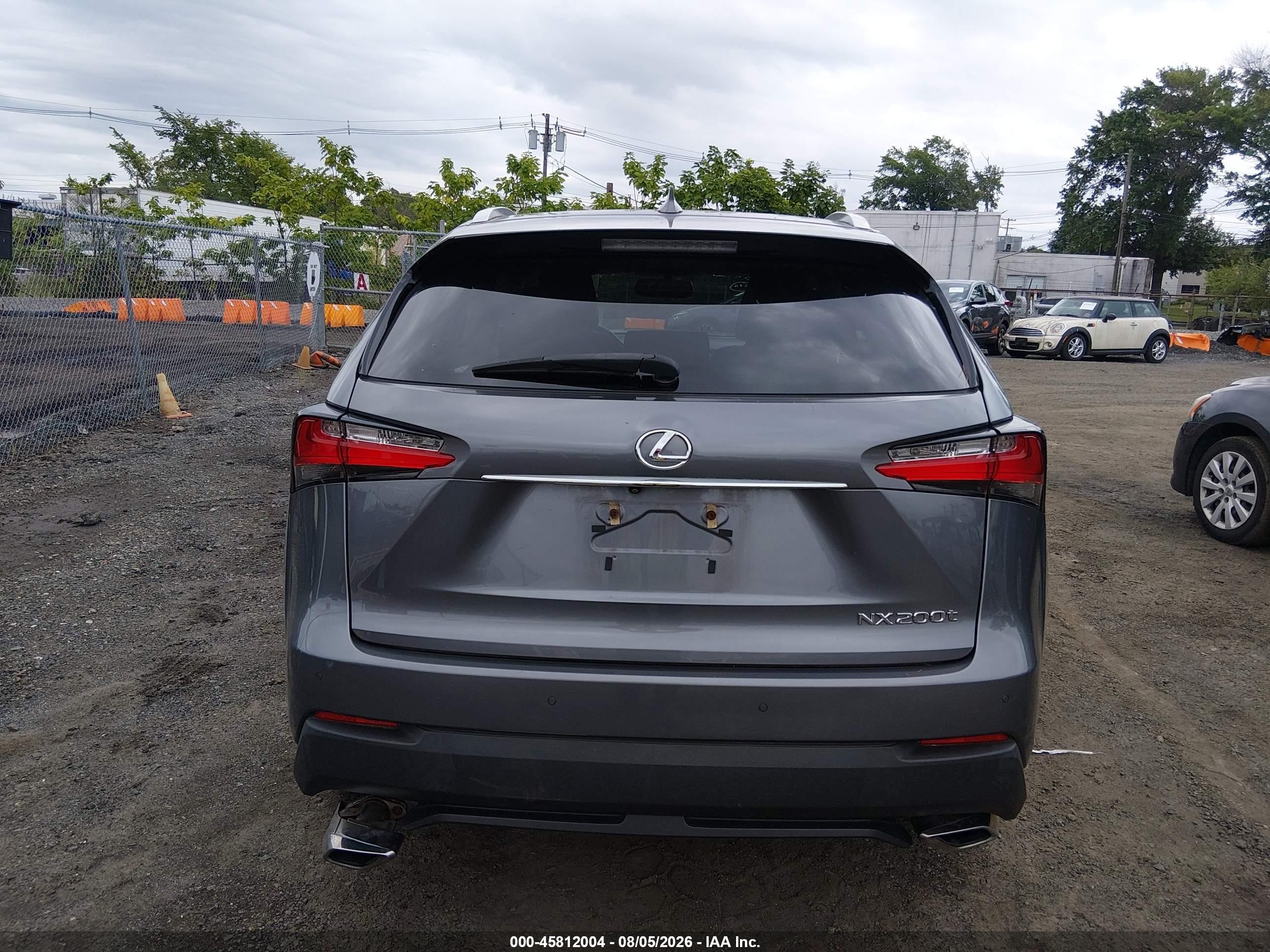 2016 Lexus Nx 200t Серый vin: JTJBARBZ0G2088520