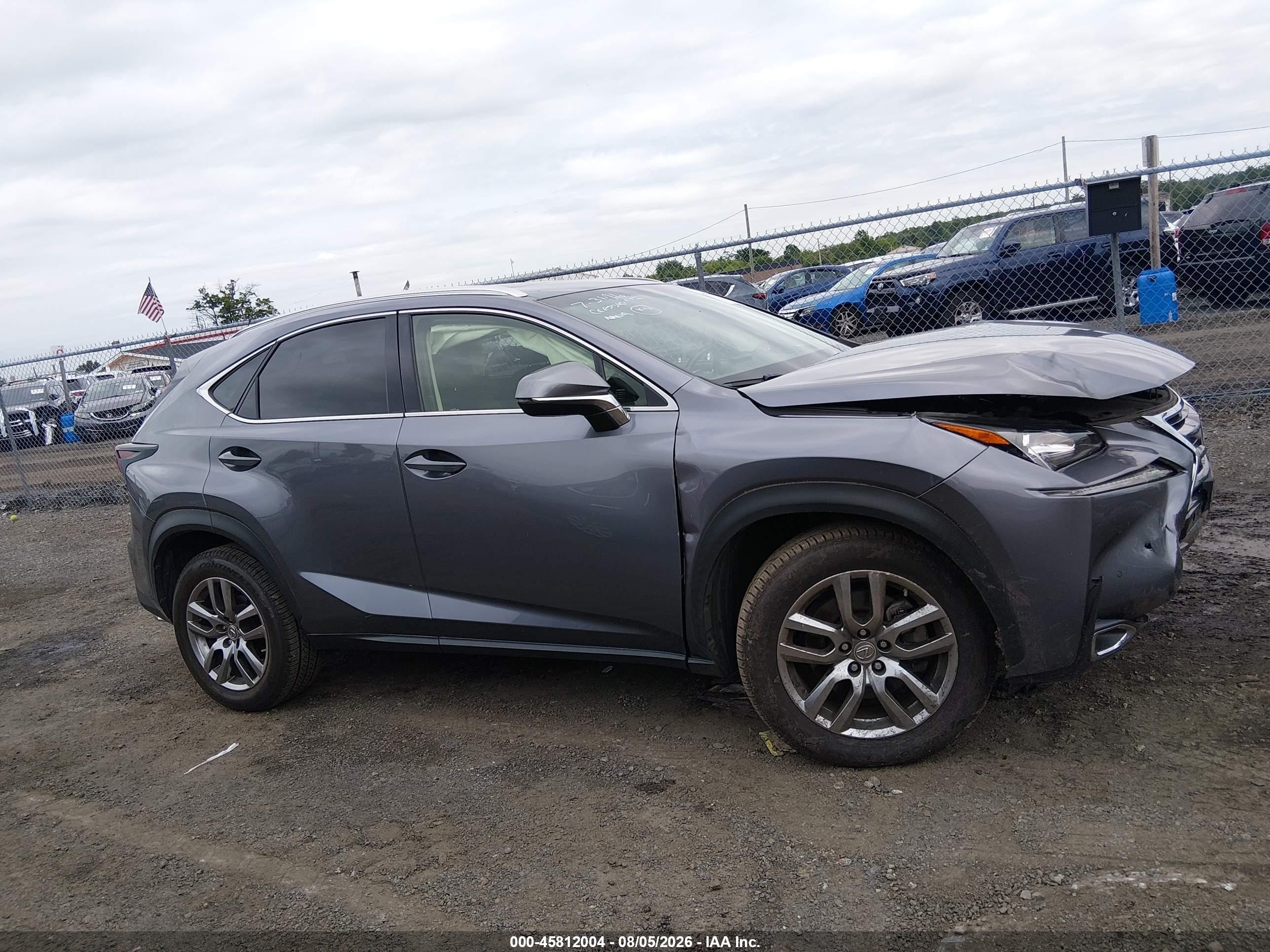 2016 Lexus Nx 200t Серый vin: JTJBARBZ0G2088520