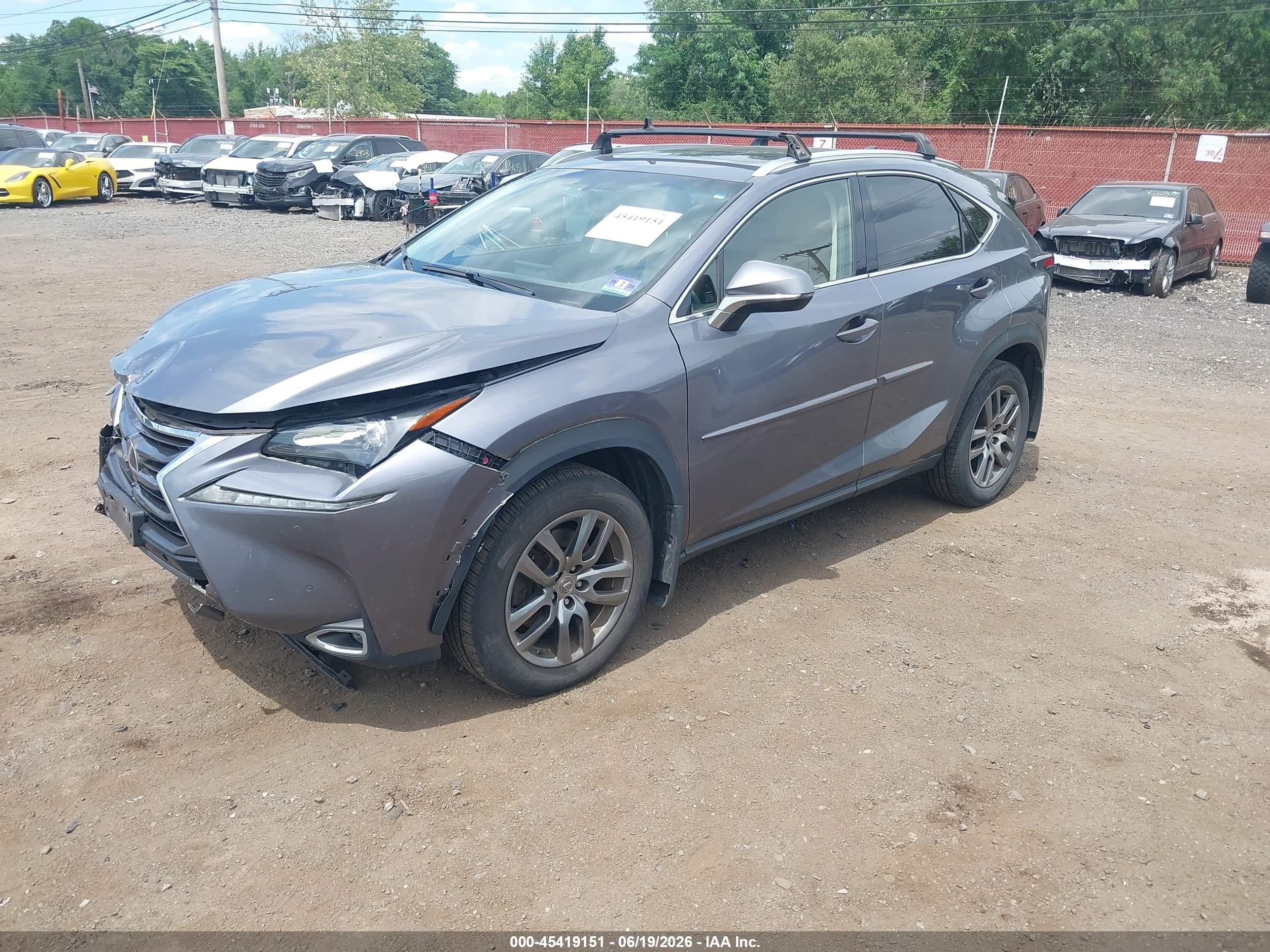 2015 Lexus Nx 200t   Gray vin: JTJBARBZ1F2008141