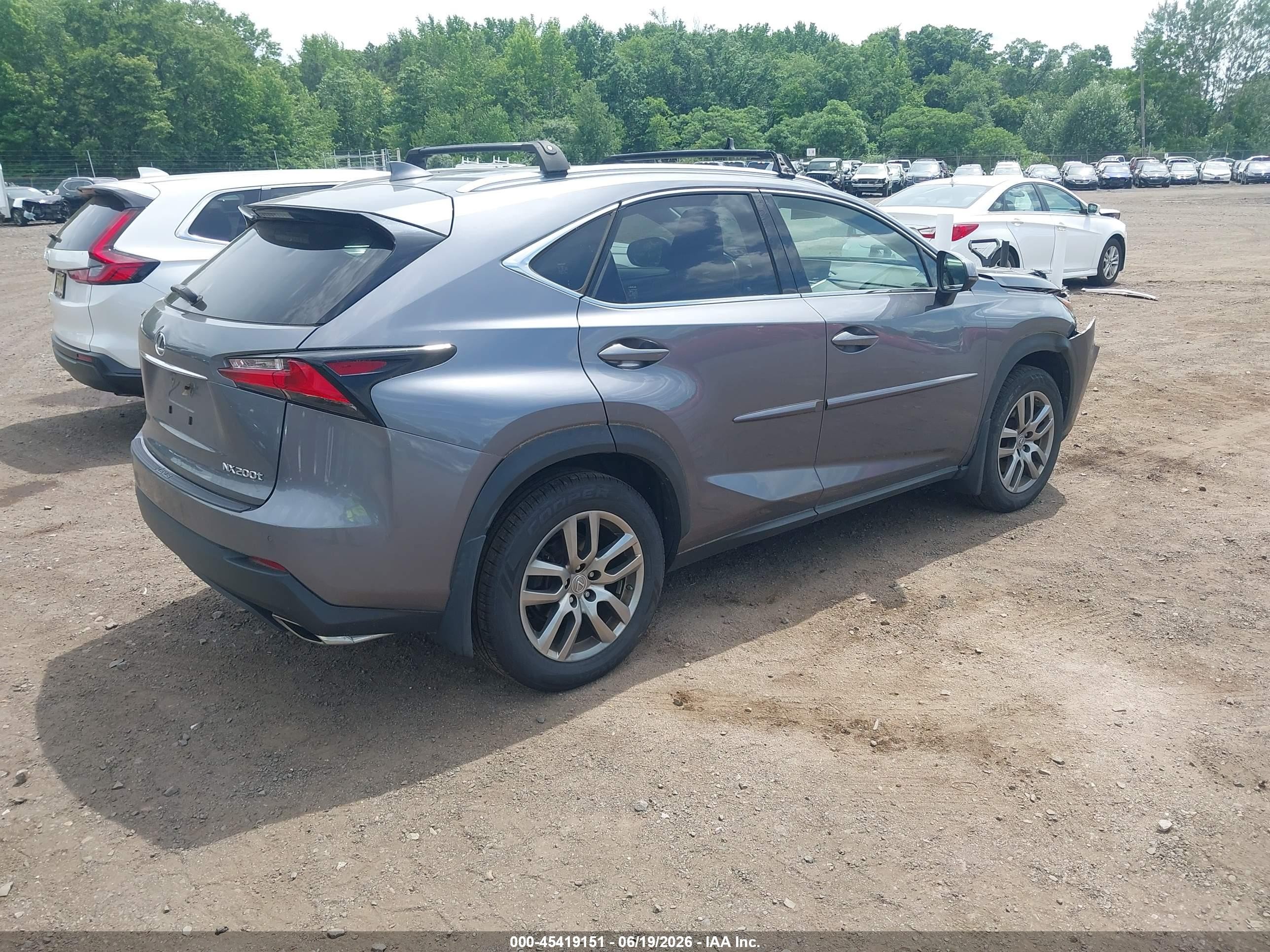 2015 Lexus Nx 200t   Gray vin: JTJBARBZ1F2008141