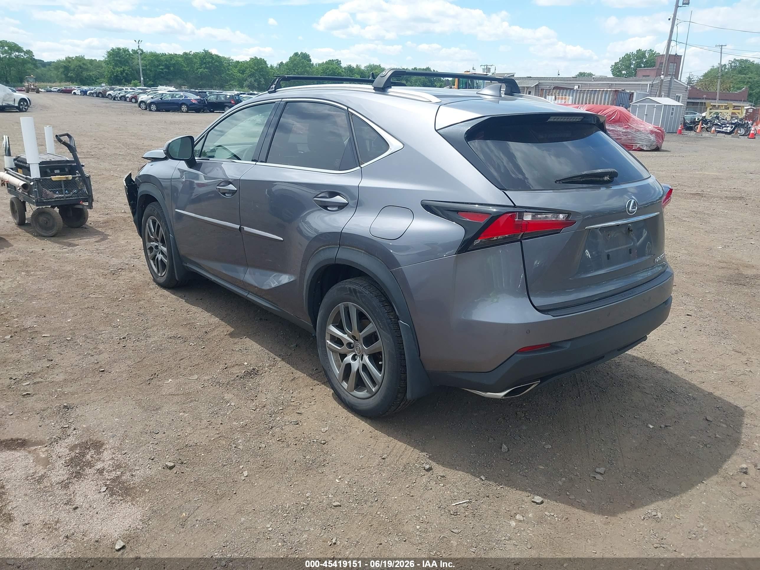 2015 Lexus Nx 200t   Gray vin: JTJBARBZ1F2008141