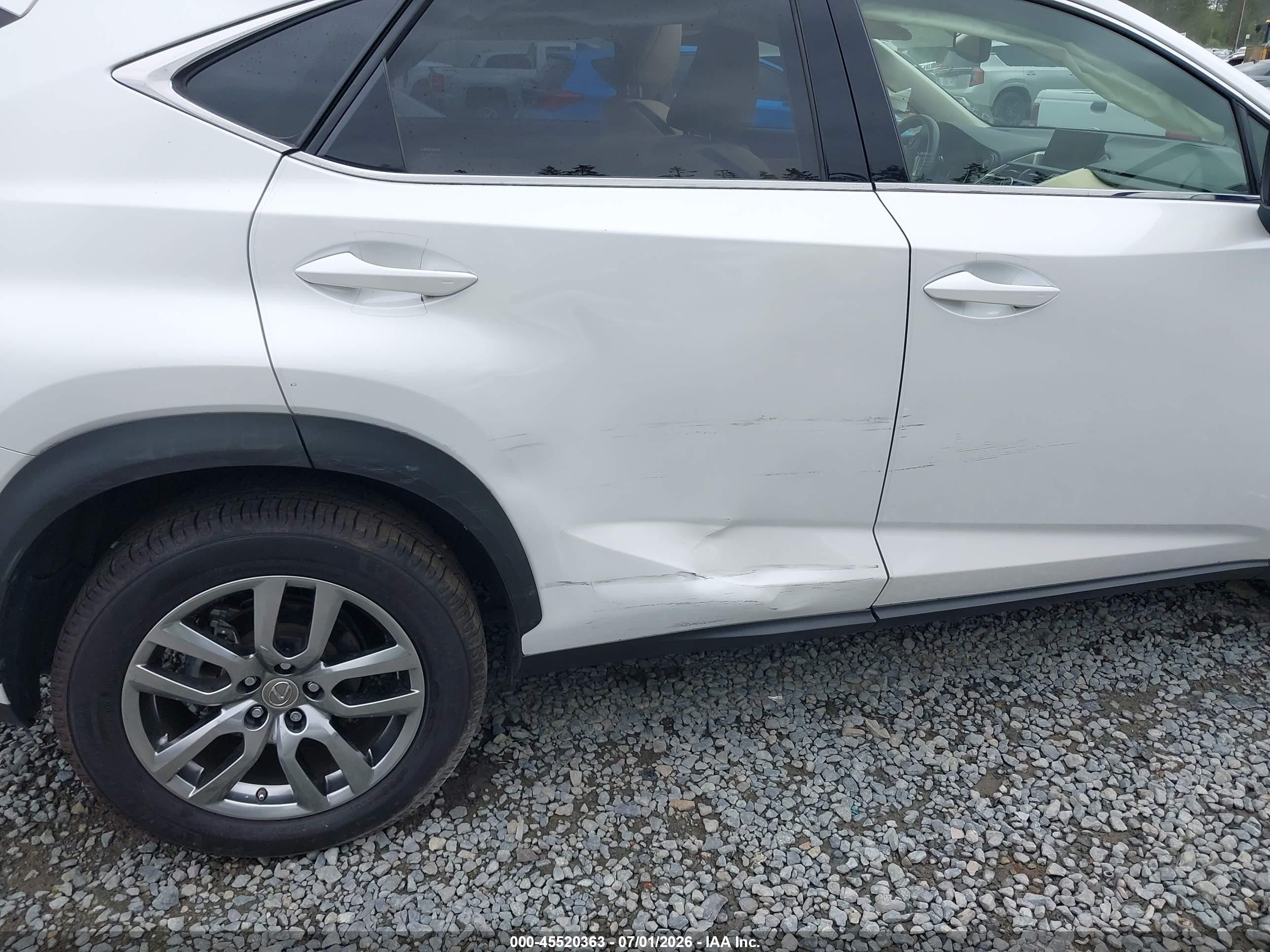 2015 Lexus Nx 200t   White vin: JTJBARBZ2F2003286
