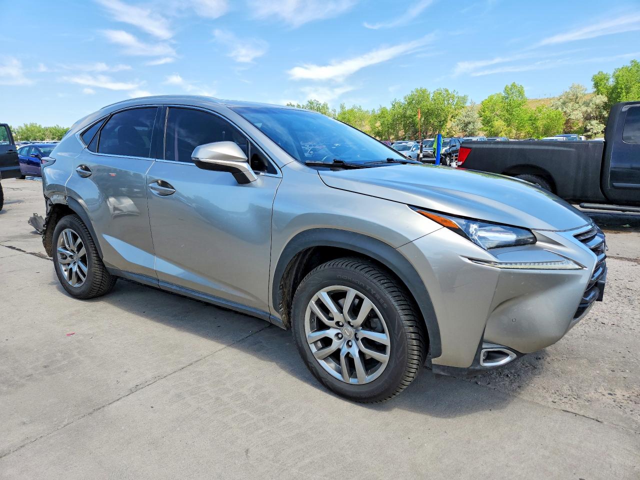2015 Lexus Nx 200t Silver vin: JTJBARBZ2F2015020