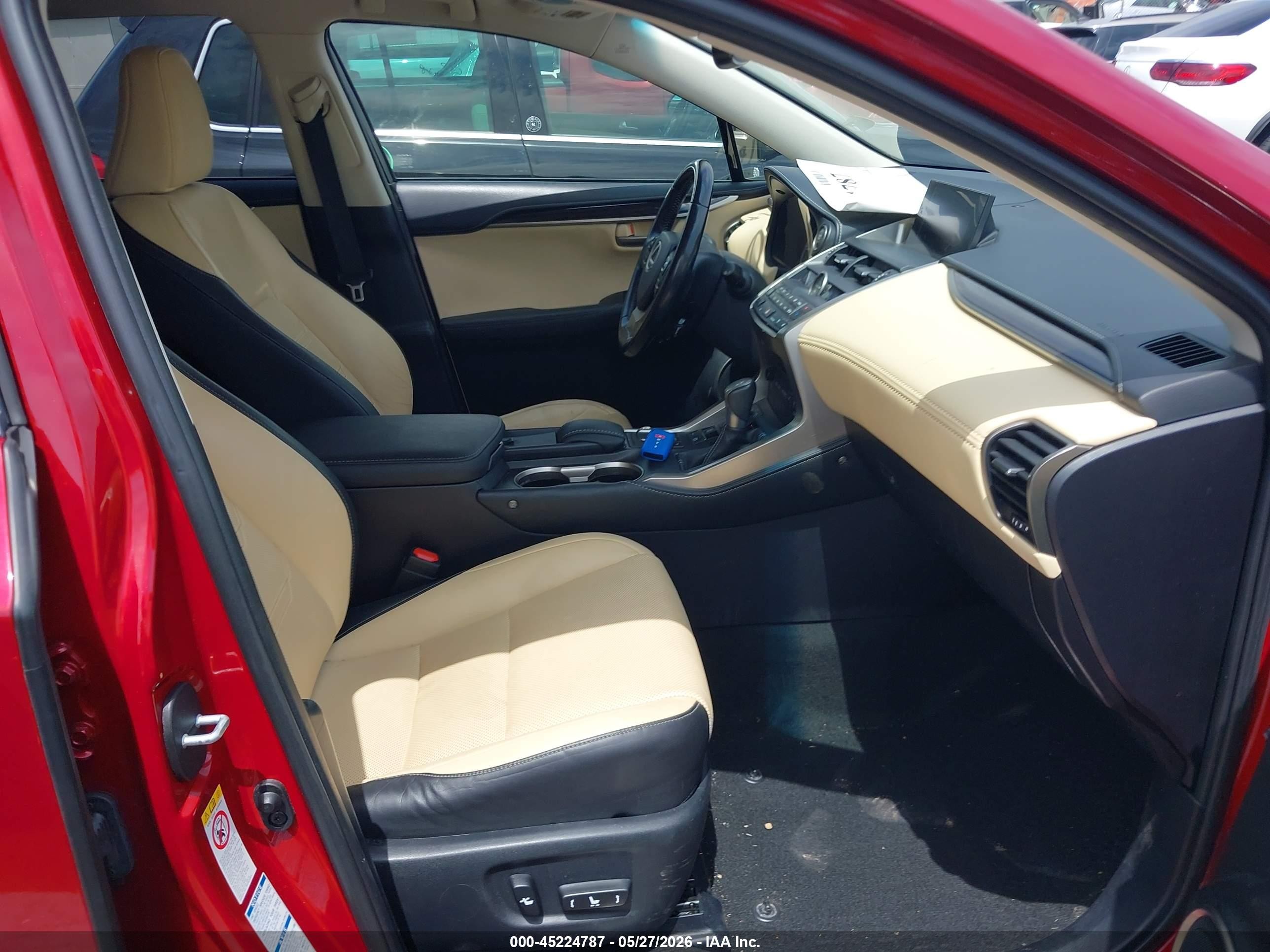 2015 Lexus Nx 200t   Red vin: JTJBARBZ2F2016958