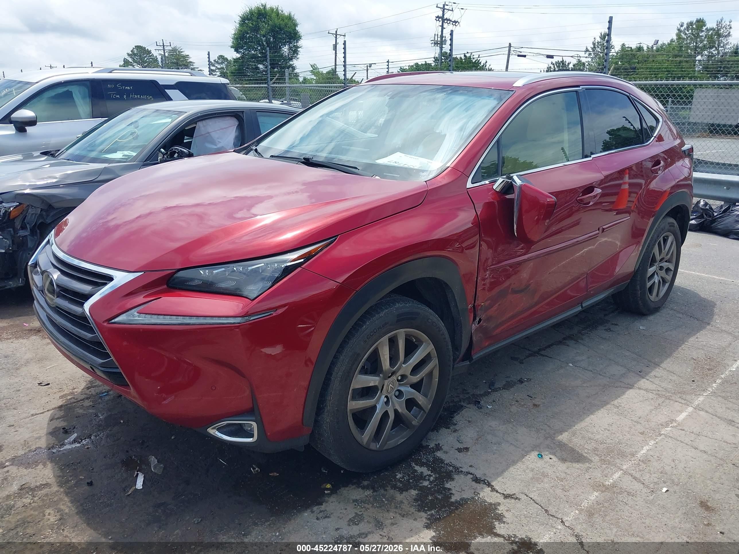 2015 Lexus Nx 200t   Red vin: JTJBARBZ2F2016958