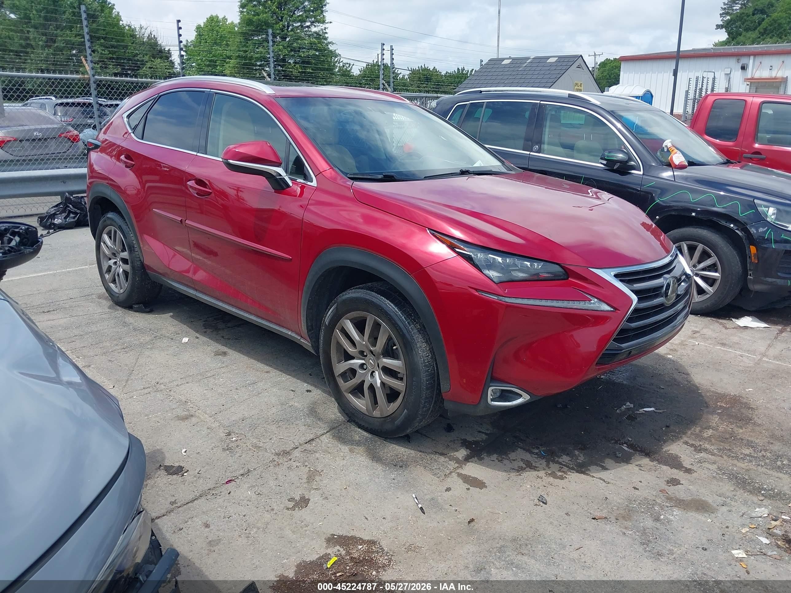 2015 Lexus Nx 200t   Red vin: JTJBARBZ2F2016958