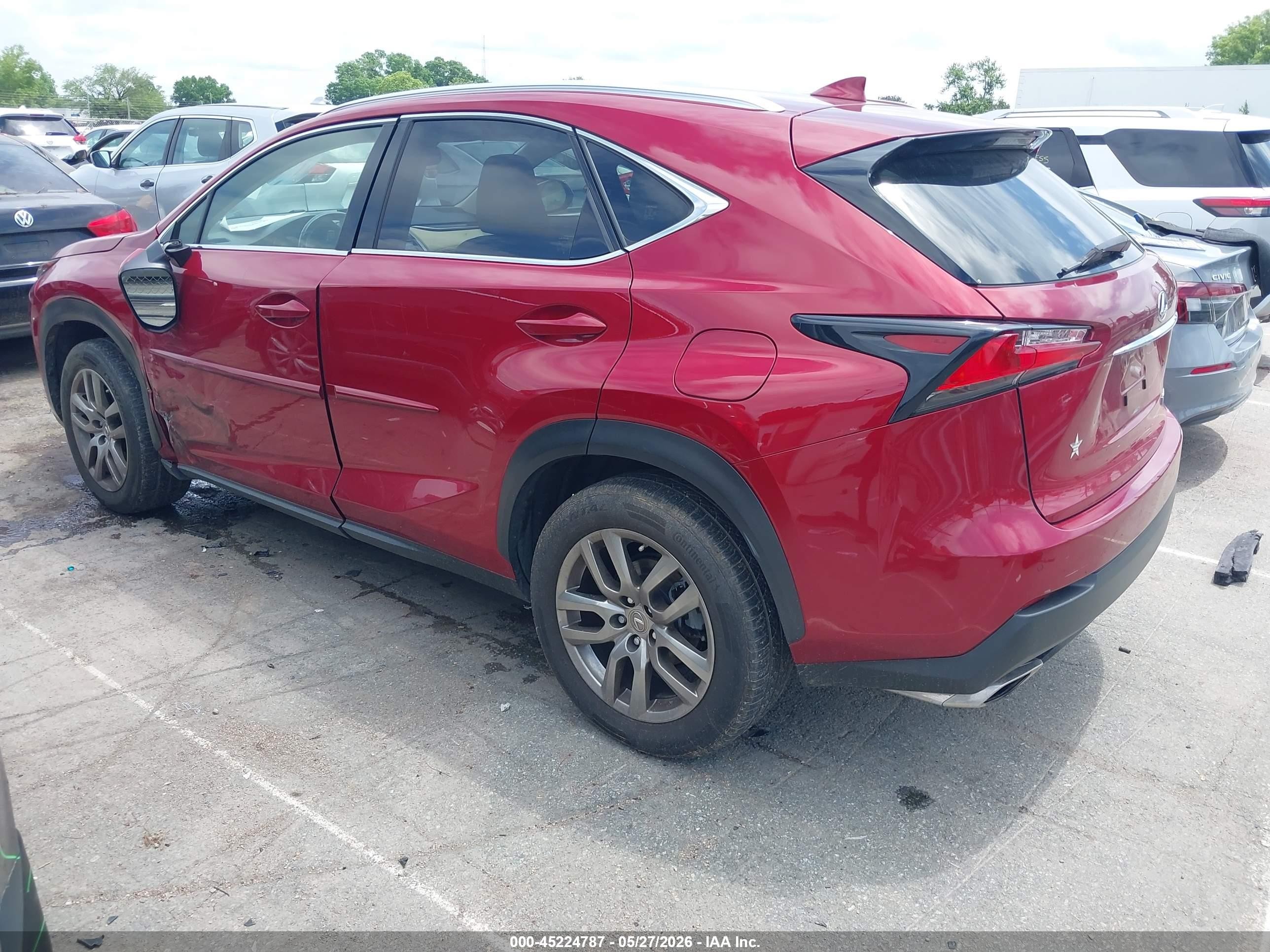 2015 Lexus Nx 200t   Red vin: JTJBARBZ2F2016958