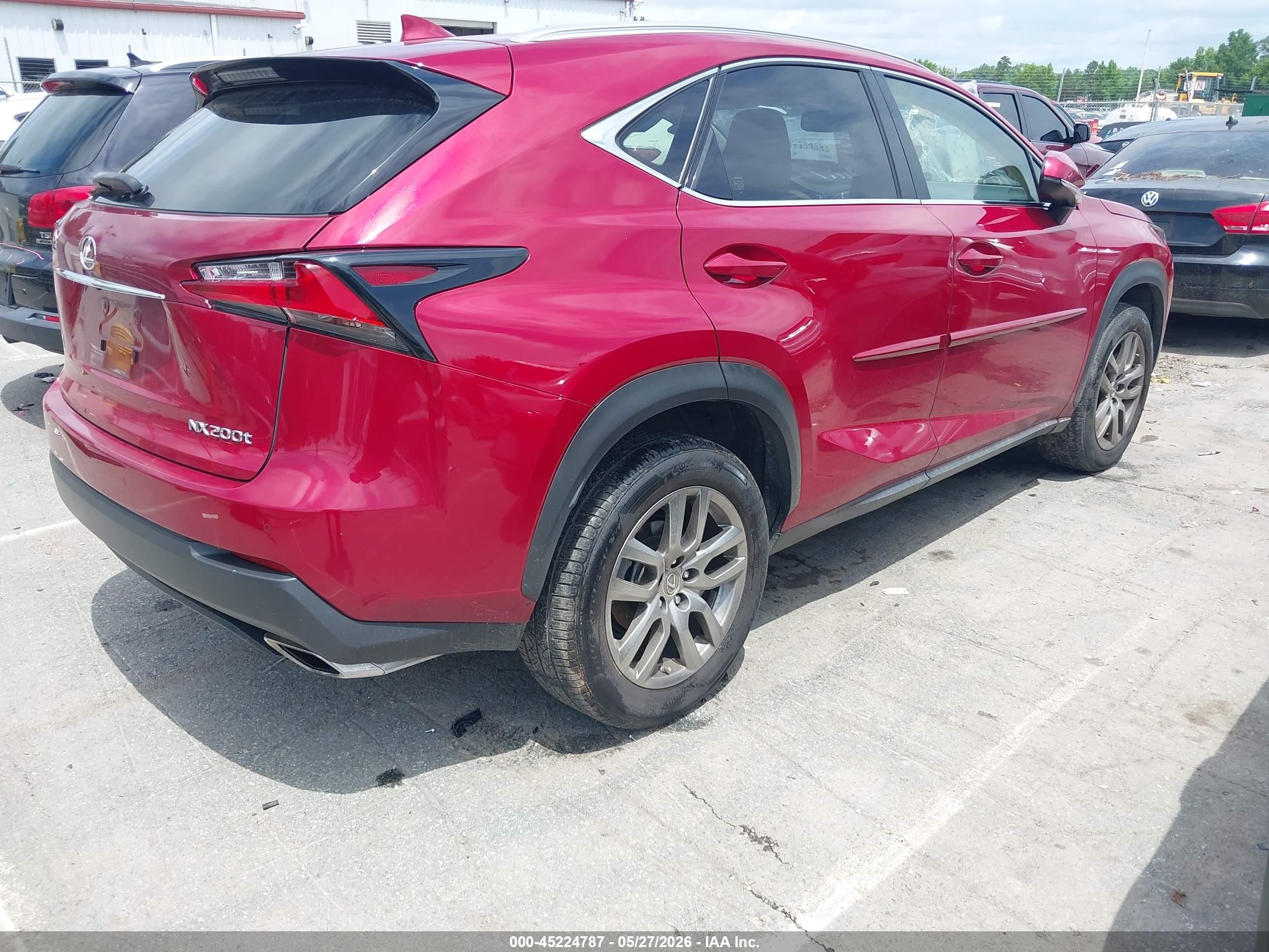 2015 Lexus Nx 200t   Red vin: JTJBARBZ2F2016958