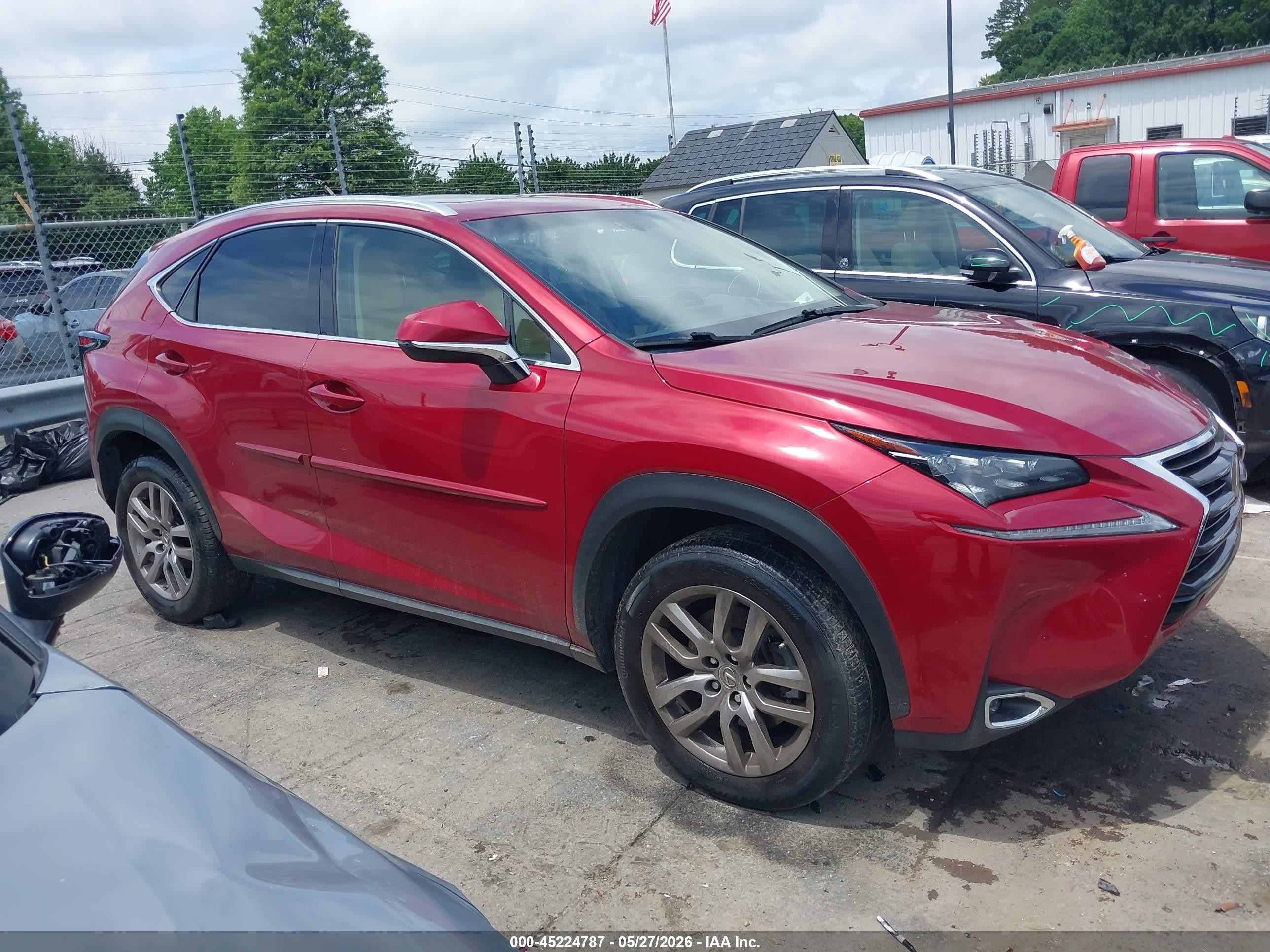 2015 Lexus Nx 200t   Red vin: JTJBARBZ2F2016958