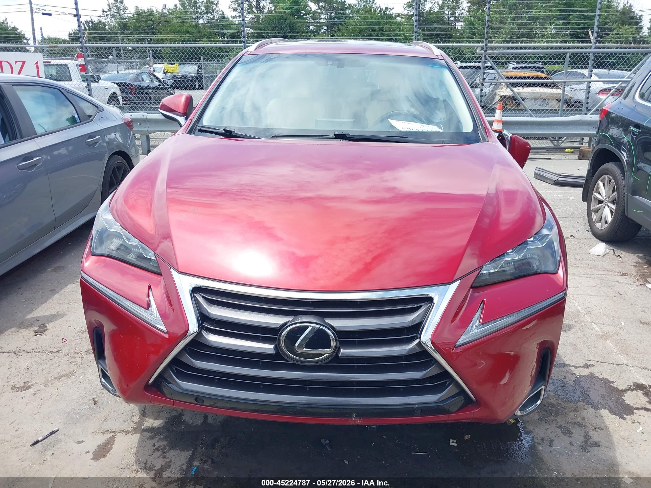 2015 Lexus Nx 200t   Red vin: JTJBARBZ2F2016958