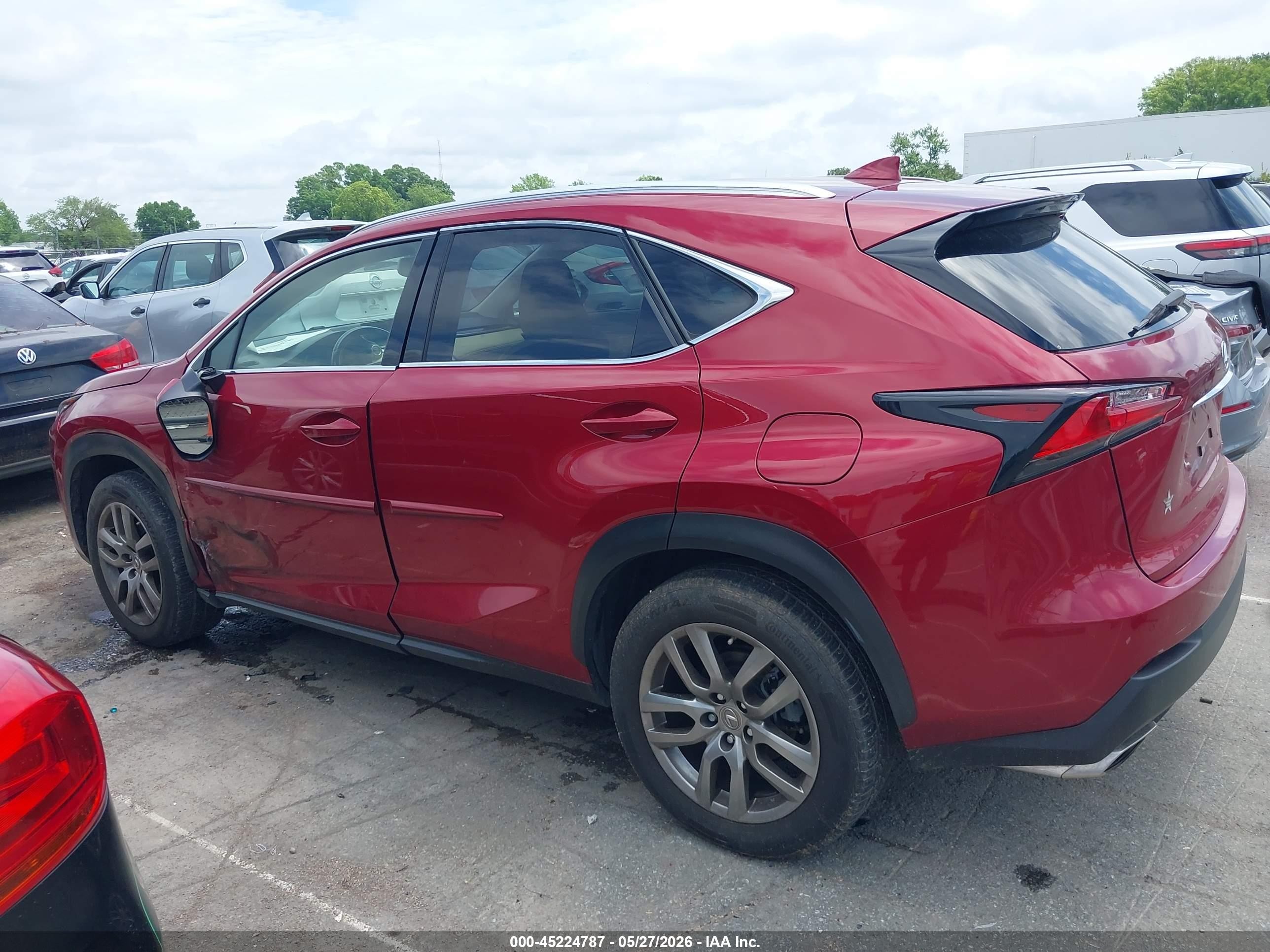 2015 Lexus Nx 200t   Red vin: JTJBARBZ2F2016958