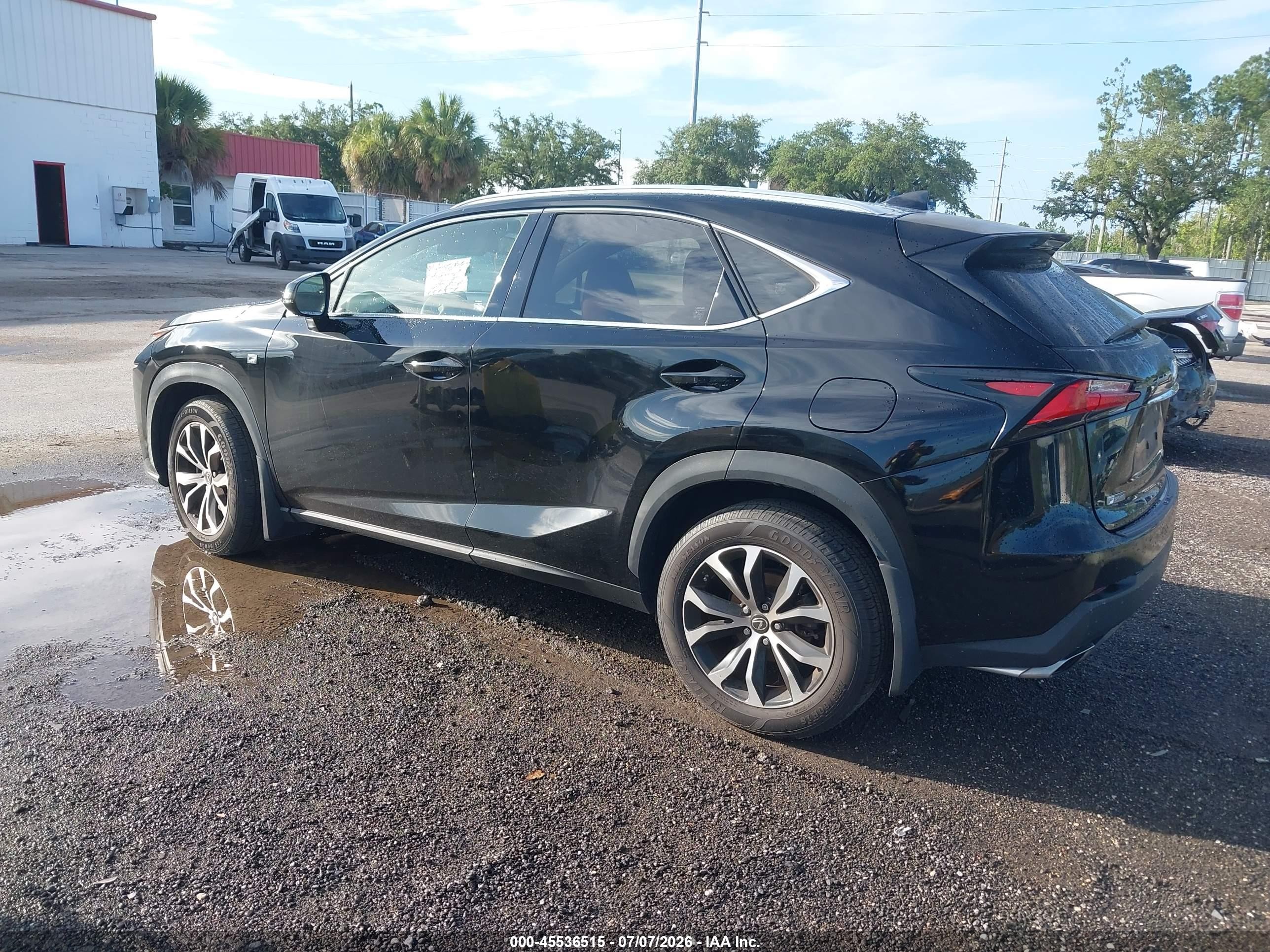 2015 Lexus Nx 200t F Sport Black vin: JTJBARBZ2F2021898