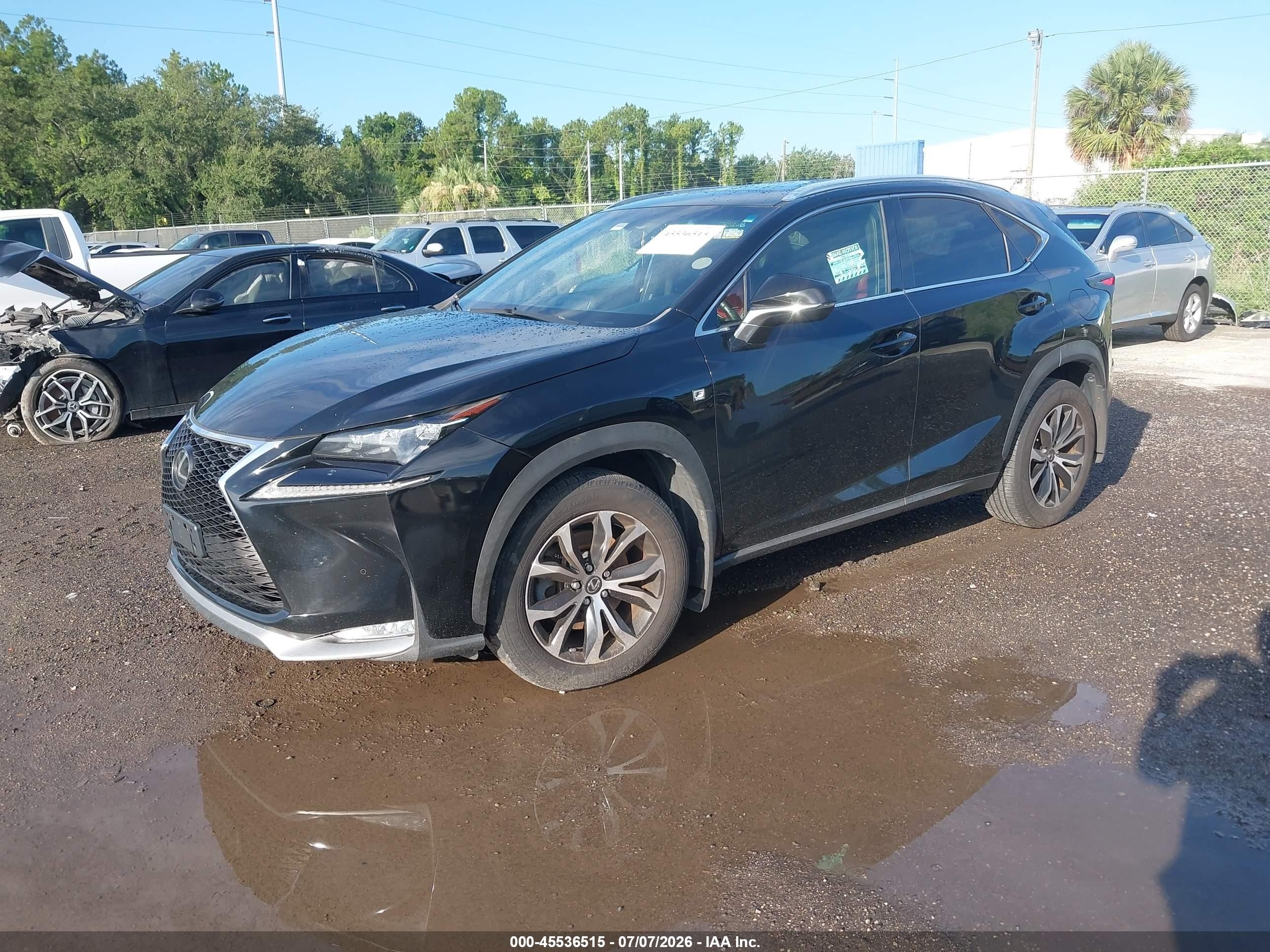 2015 Lexus Nx 200t F Sport Black vin: JTJBARBZ2F2021898